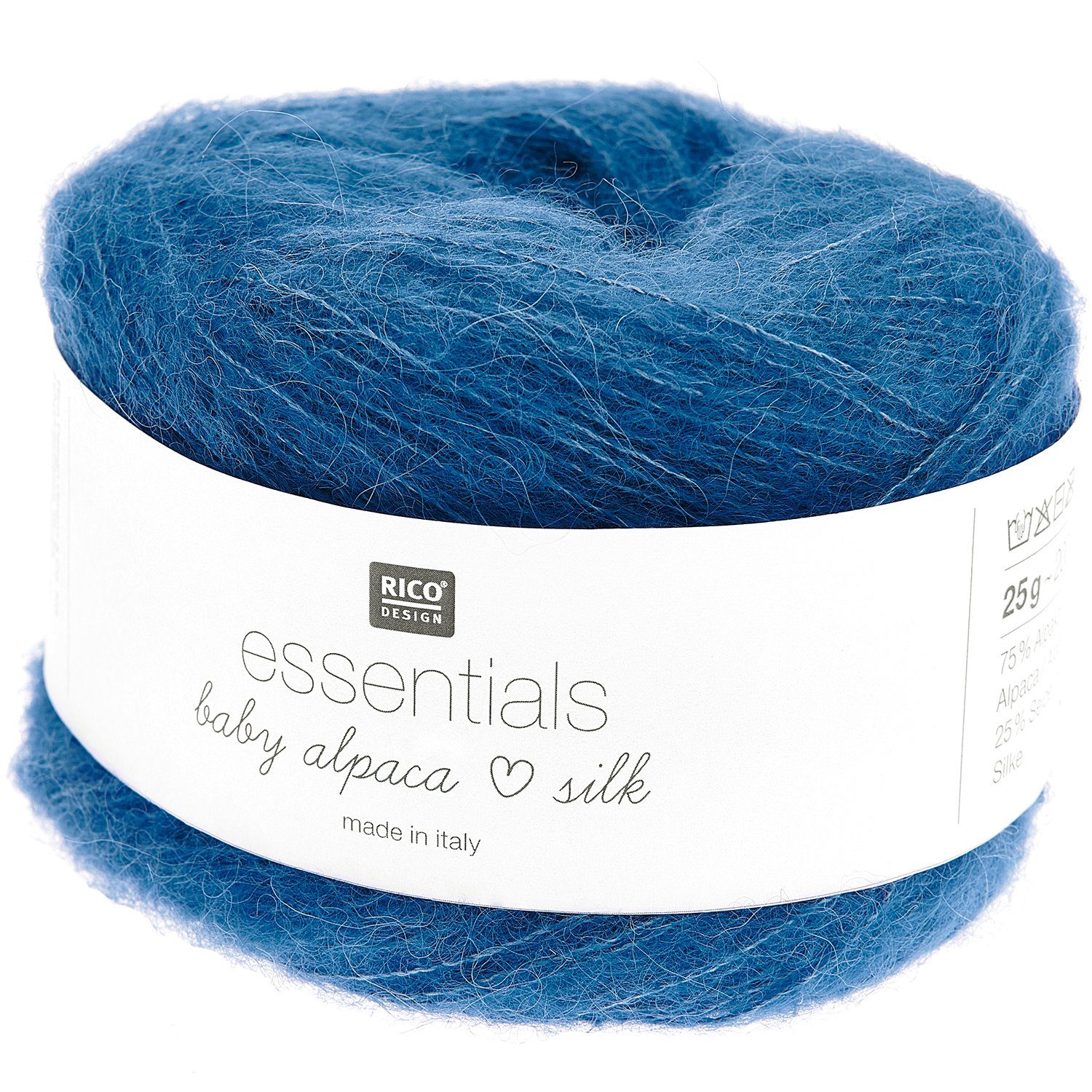 Rico Design Essentials Baby Alpaca Loves Silk Lacegarn aus Seide und Babyalpaka Häkelwolle, 200,00 m (25g Alpaka Wolle Handstrickgarn, Alpakawolle mit Seide zum stricken und häkeln), Strickgarn, Strickwolle, Lacewolle