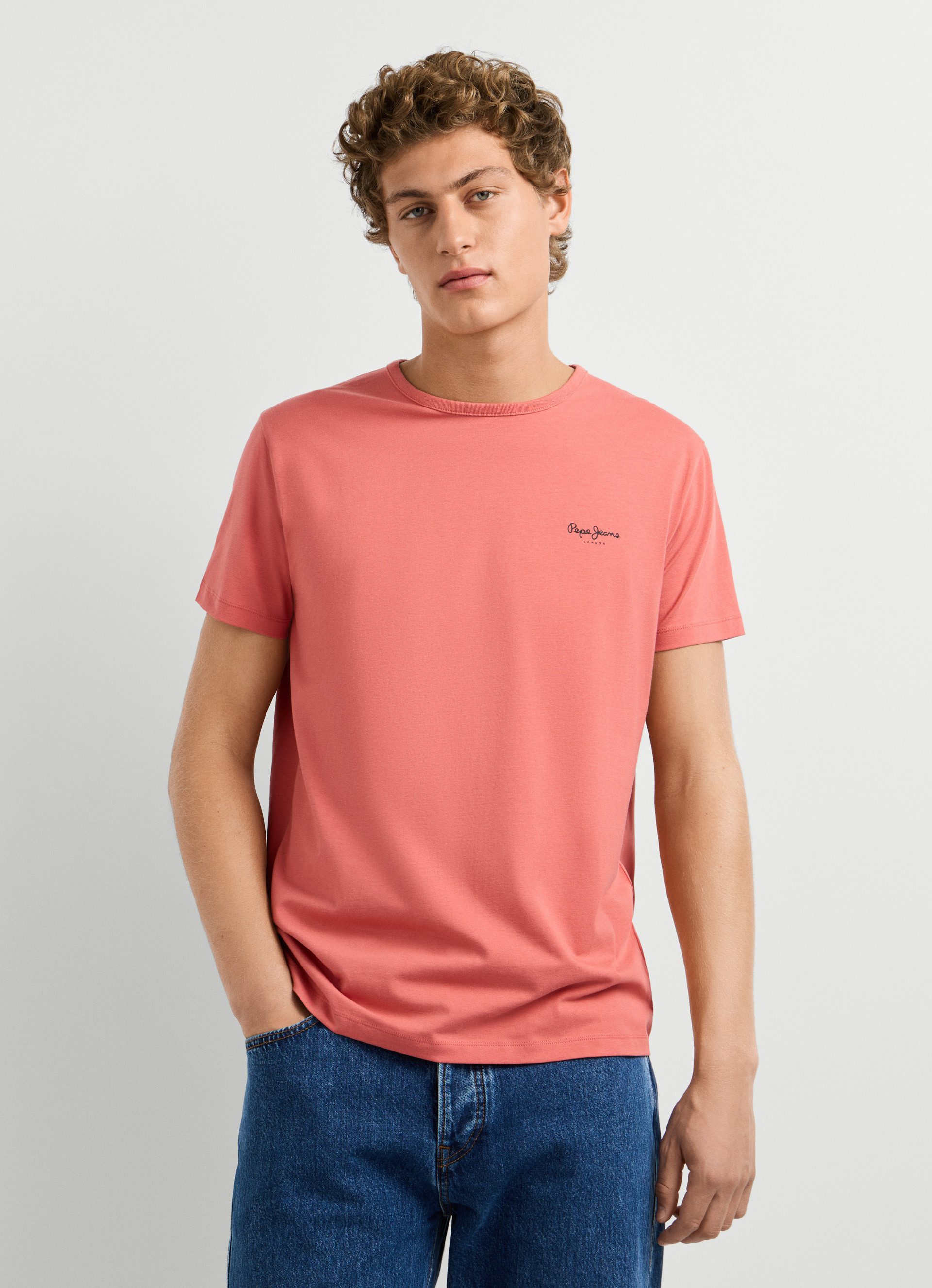 Pepe Jeans T-Shirt ORIGINAL BASIC 3N Rundhals mit kleinem Logodruck