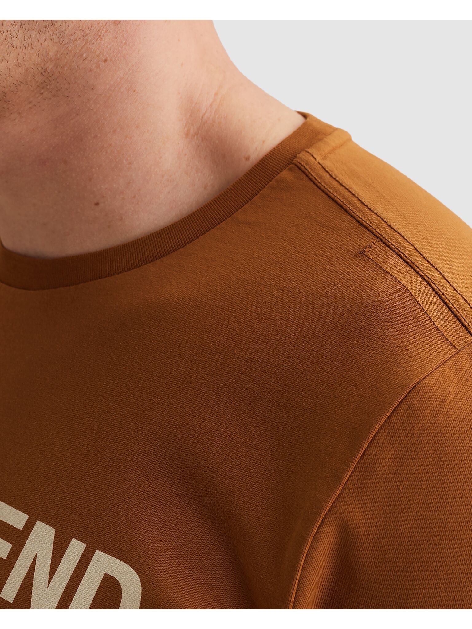 PME LEGEND T-Shirt mit eingefasstem Rundhalsausschnitt mit Rollkante
