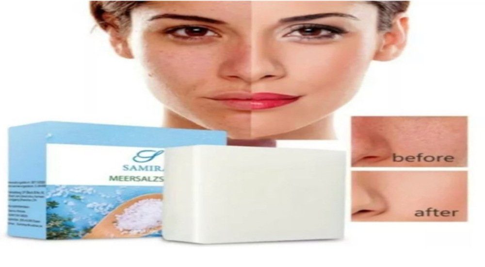 Samira Gesichtsseife Feste Bio Seife mit Meersalz & Ziegenmilch, 2-tlg., TIEFENWIRKSAME REINIGUNG. IDEAL FÜR EMPFINDLICHE HAUTTYPEN