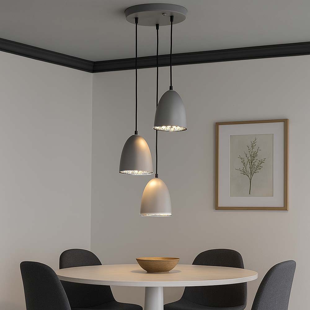 Reality Leuchten Pendelleuchte, Leuchtmittel nicht inklusive, Hängelampe Hängeleuchte Pendelleuchte Pendellampe 3 Flammig E14