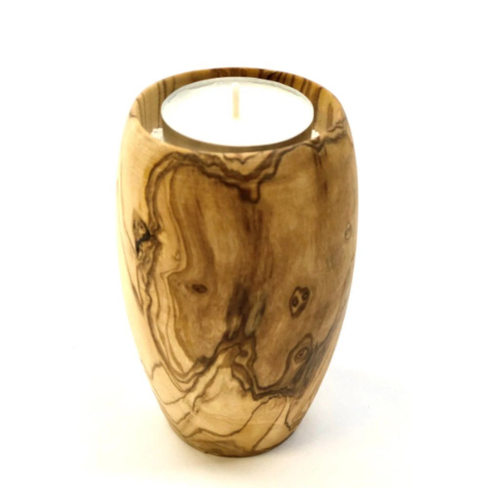 Olivenholz-erleben Teelichthalter Teelichthalter SÜßER TRAUM aus echtem Olivenholz (Set, 3 St), Handgefertigter Olivenholz-Teelichthalter für gemütliche Stimmung