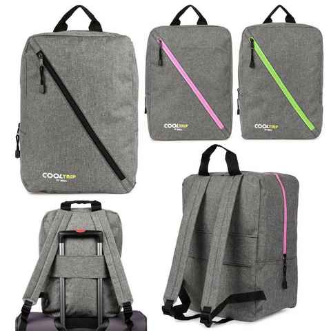 nm_trade Reiserucksack Rucksack Reisetasche Handgepäck RYANAIR 40x20x25 cm Grau, wasserdicht, geräumig, leicht, Volumen 20L, aus Cordura