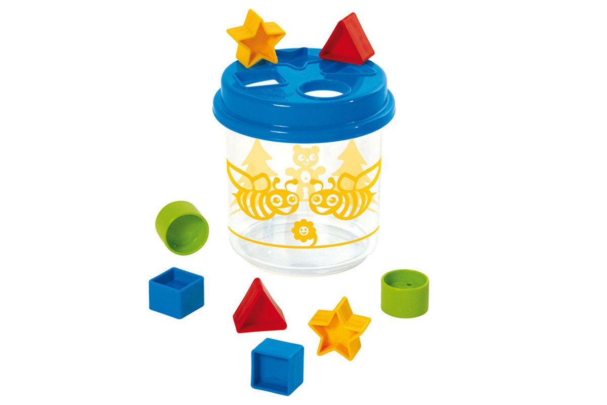 GOWI Steckspielzeug Steckbox Biene, (10-tlg)