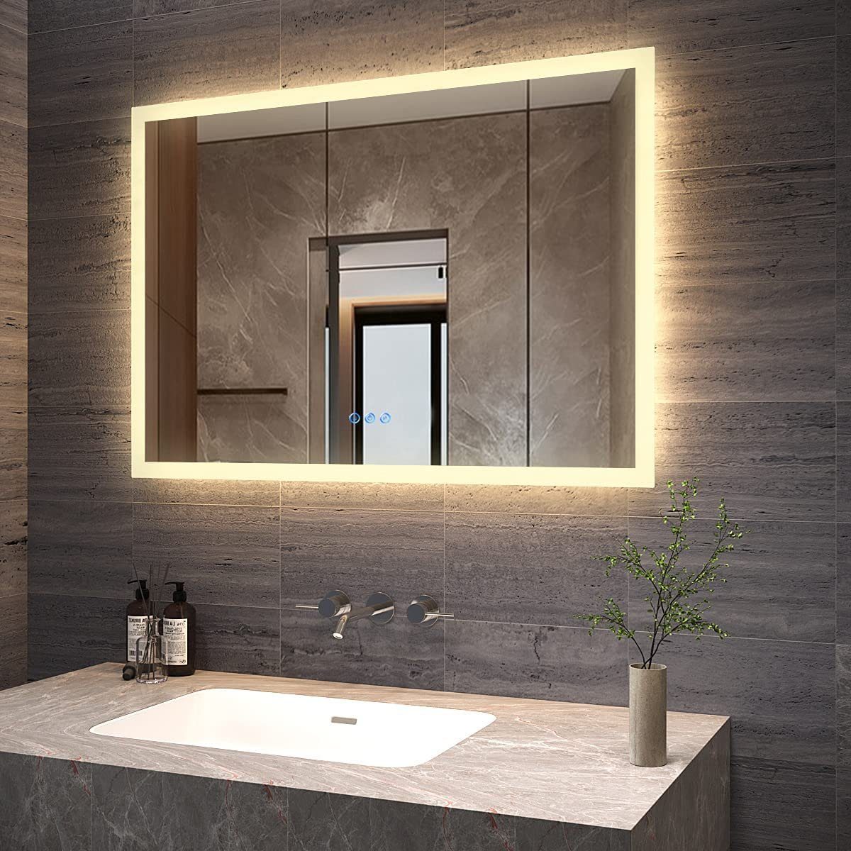 AQUABATOS LED-Lichtspiegel LED Spiegel Wandspiegel Badezimmerspiegel (LED B günstig online kaufen