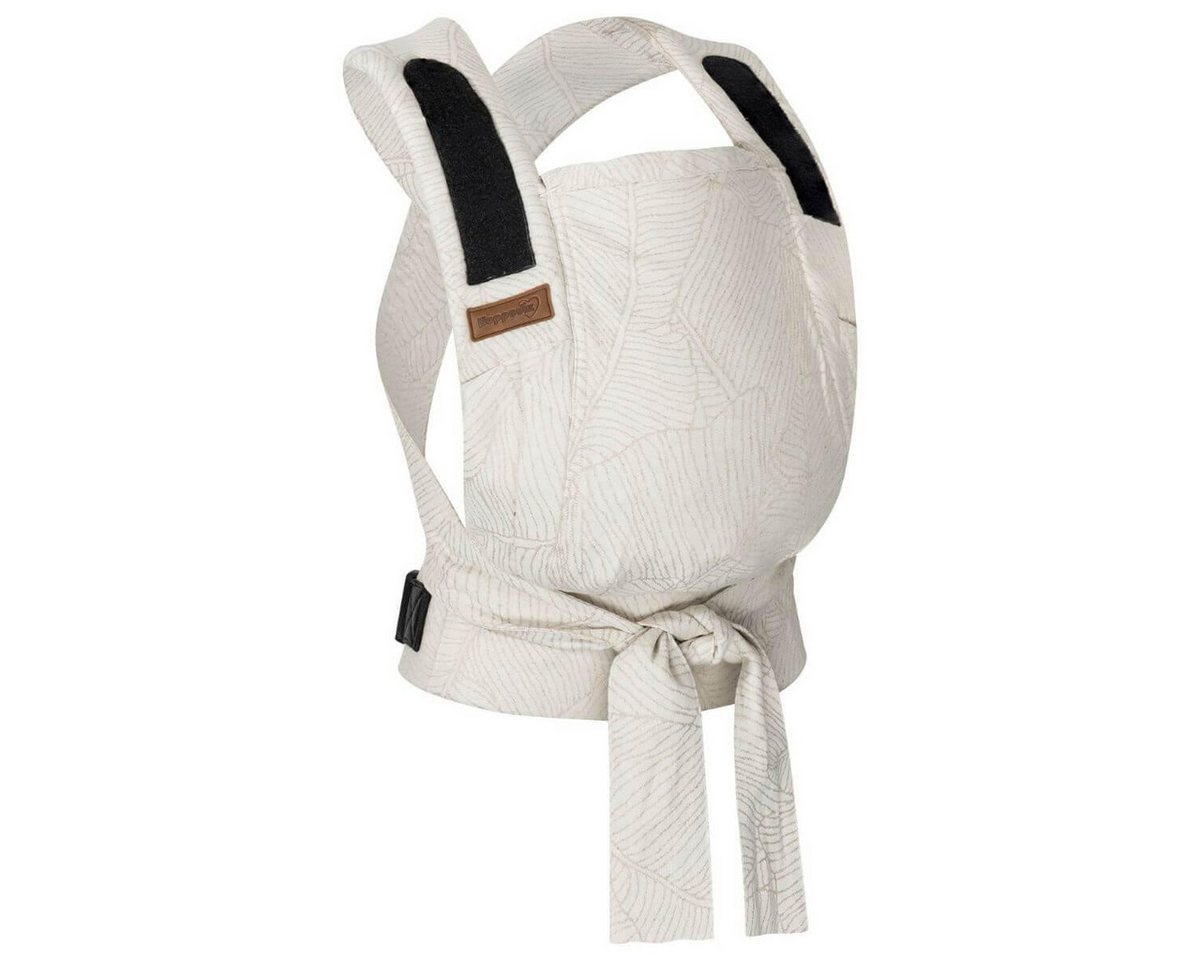 Hoppediz Babytrage Bondolino b.pure, Komforttrage ab Geburt (3 - 20 kg) Bauchtrage, Rückentrage & Hüfttrage