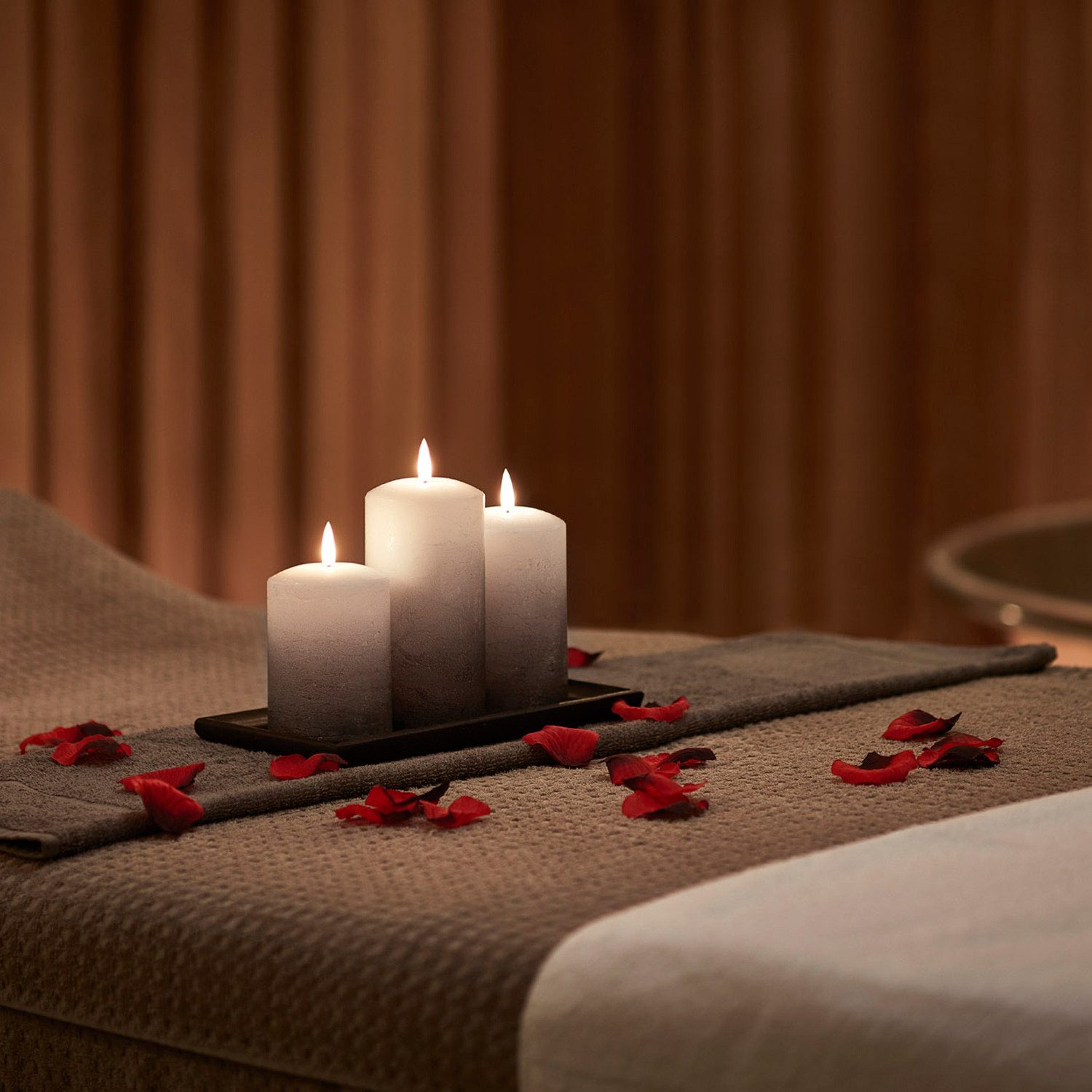 Lights4fun LED-Kerze TruGlow® LED Kerzen Echtwachs Trio grau ombré mit Fernbedienung