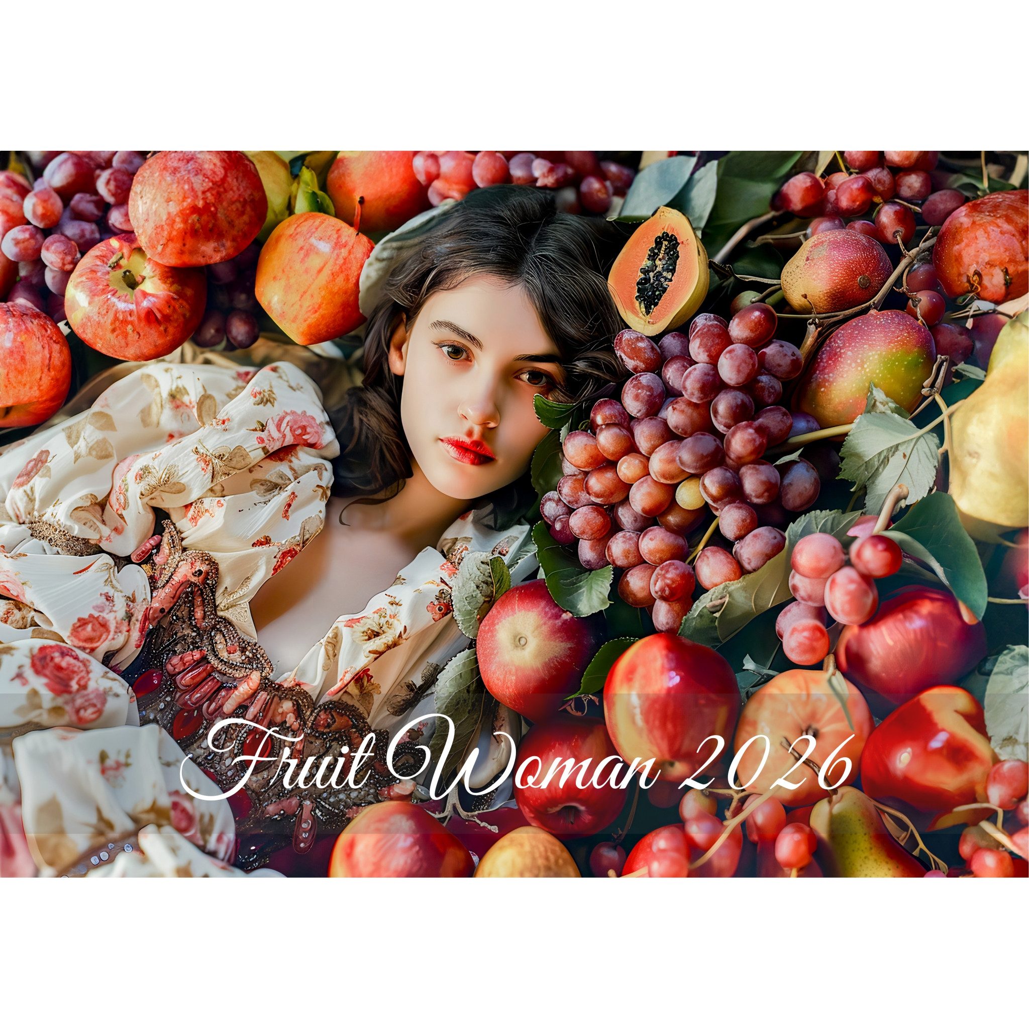 raxxa Wandkalender Fruit Woman 2026 - quer