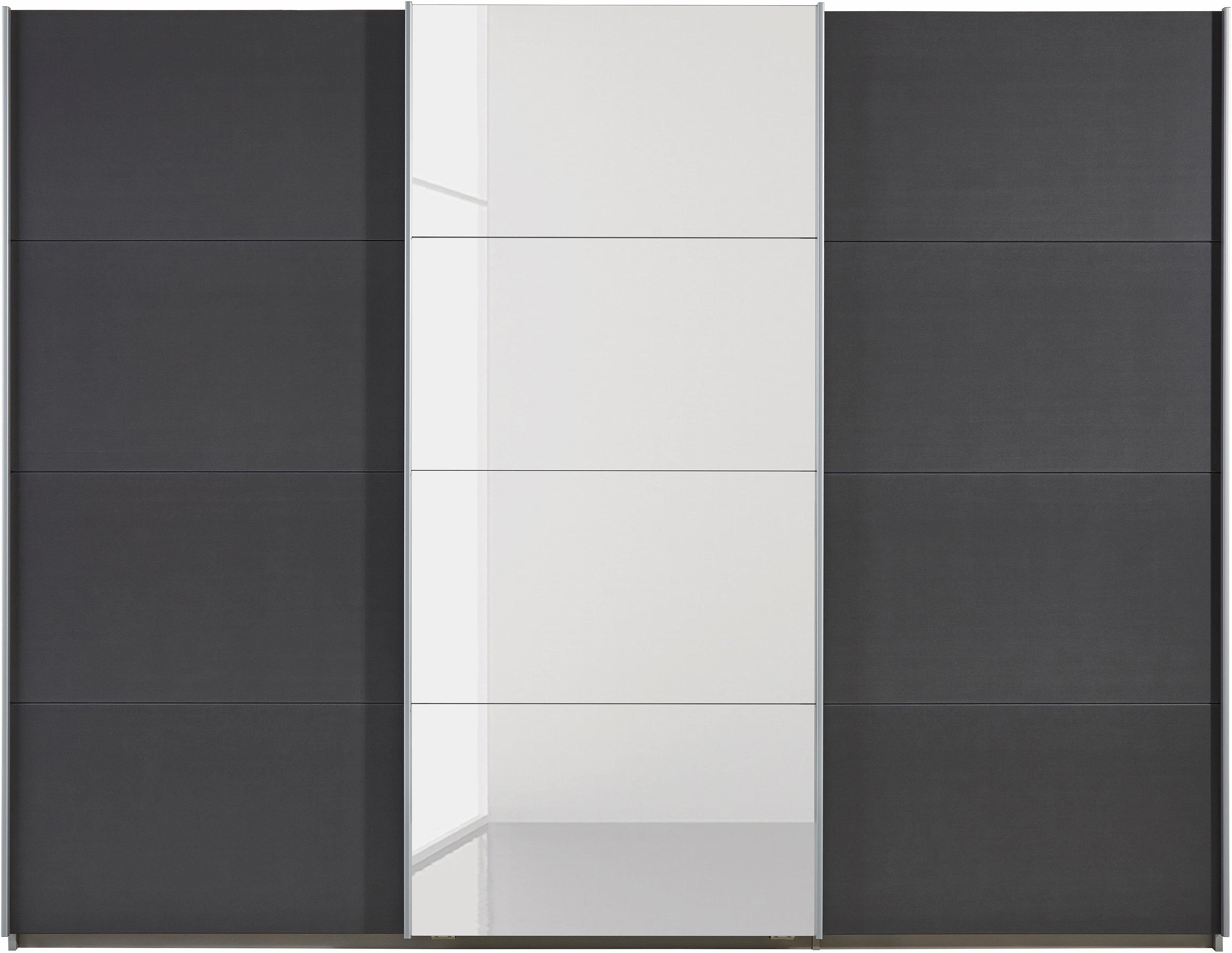 rauch Schwebetürenschrank Kleiderschrank Schrank Garderobe Schlafzimmerschrank DOBENE (erhältlich in Breite: 271 und 360 cm, Höhe: 210 cm) mit großen Spiegelelementen, inkl. Schubladeneinsatz MADE IN GERMANY