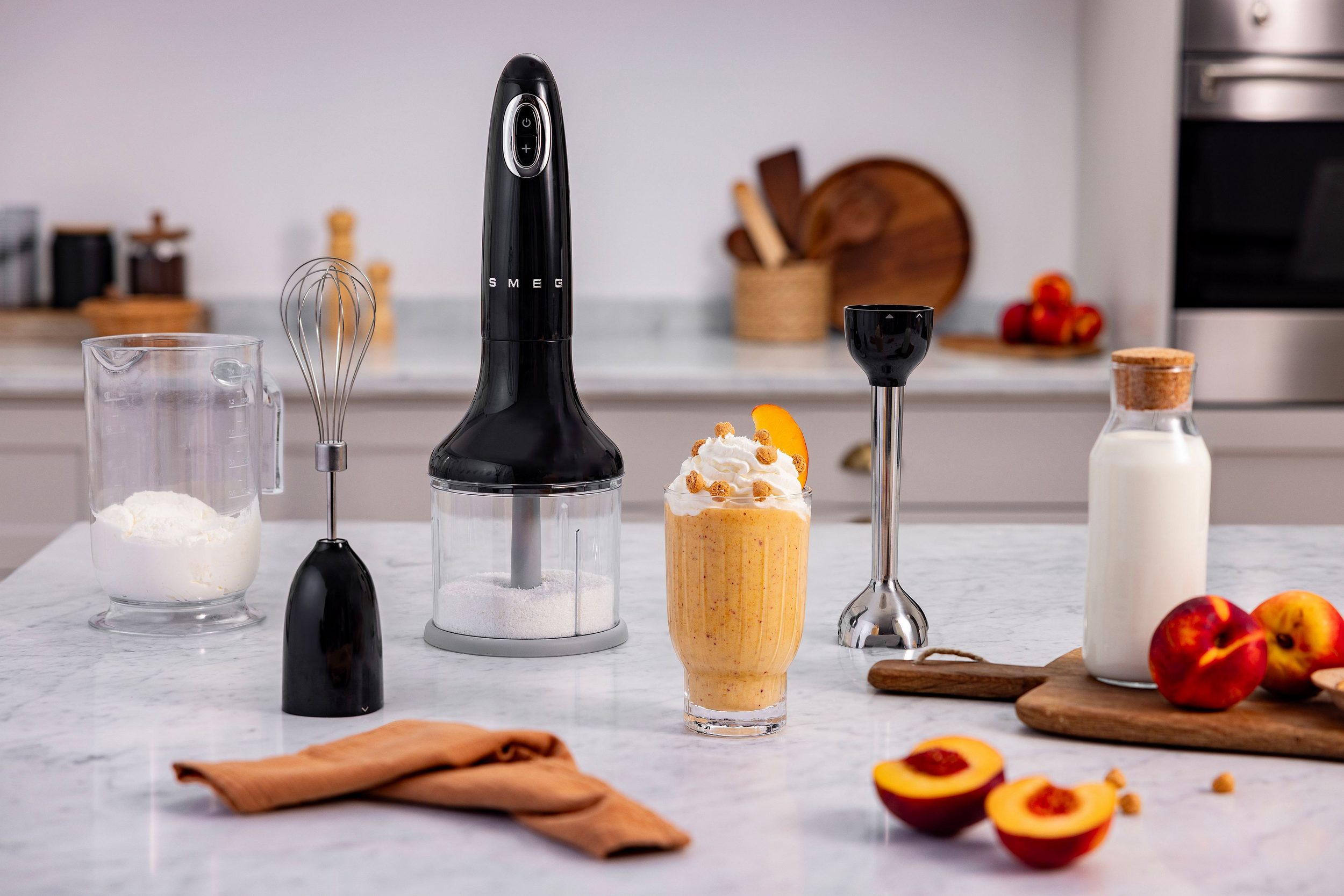Smeg Stabmixer SMEG Stabmixer Pürierstab Zerkleinerer Mixstab Food-Prozessor schwarz