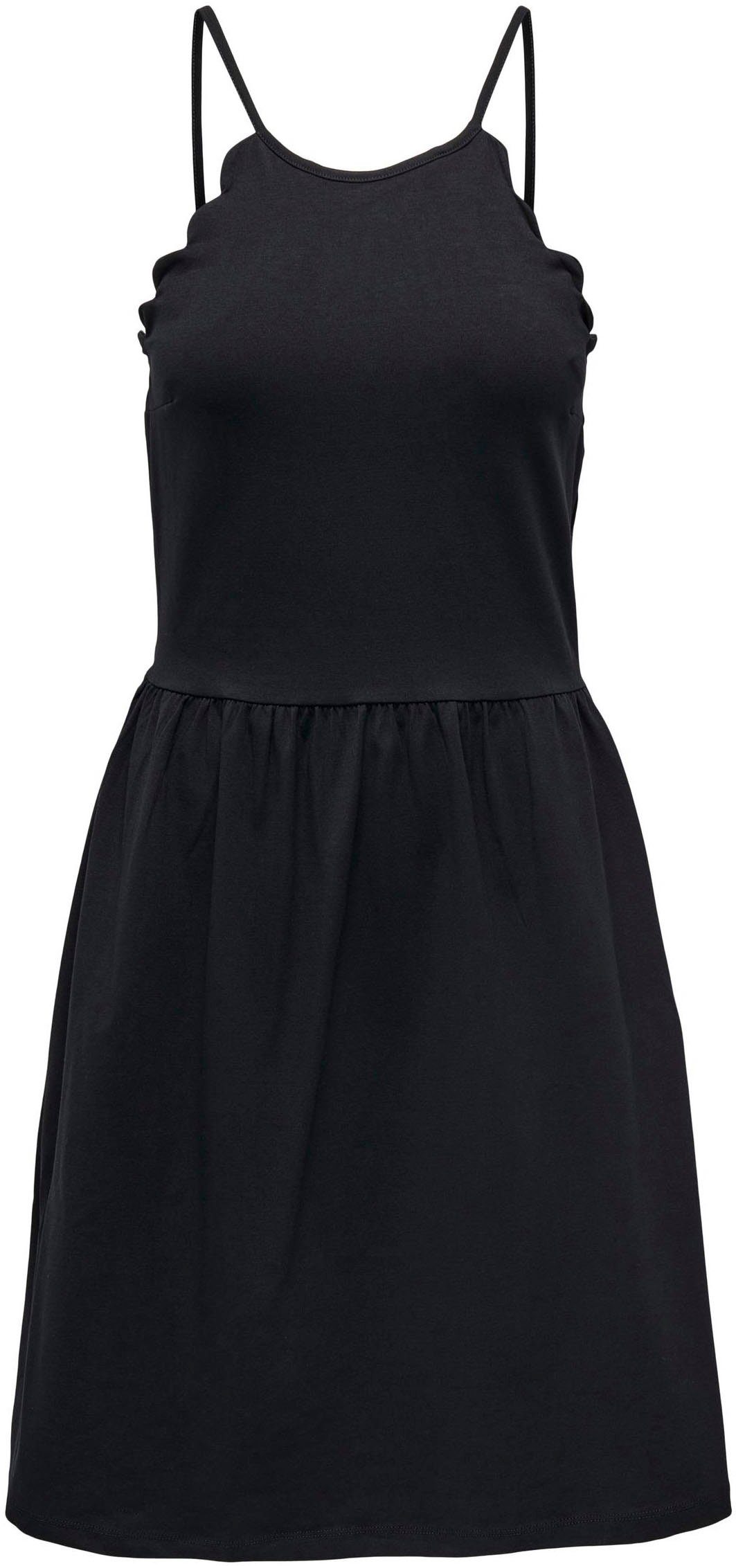 DRESS CS Minikleid SHORT schwarz SCALLOP STRAP ONLAMBER JR ONLY