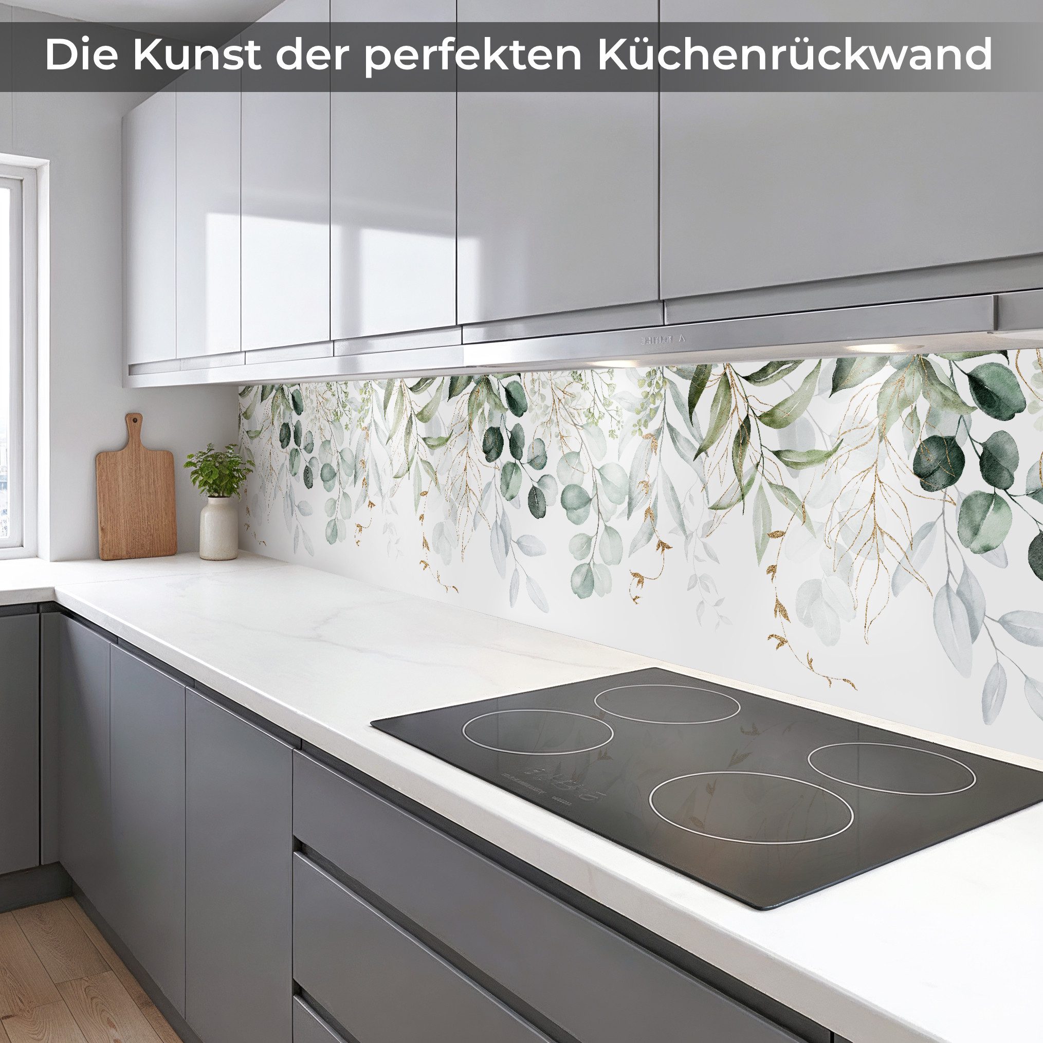 Rodnik Küchenrückwand Aquarell, monolithische ABS-Platte mit Direktdruck, formstabil und langlebig