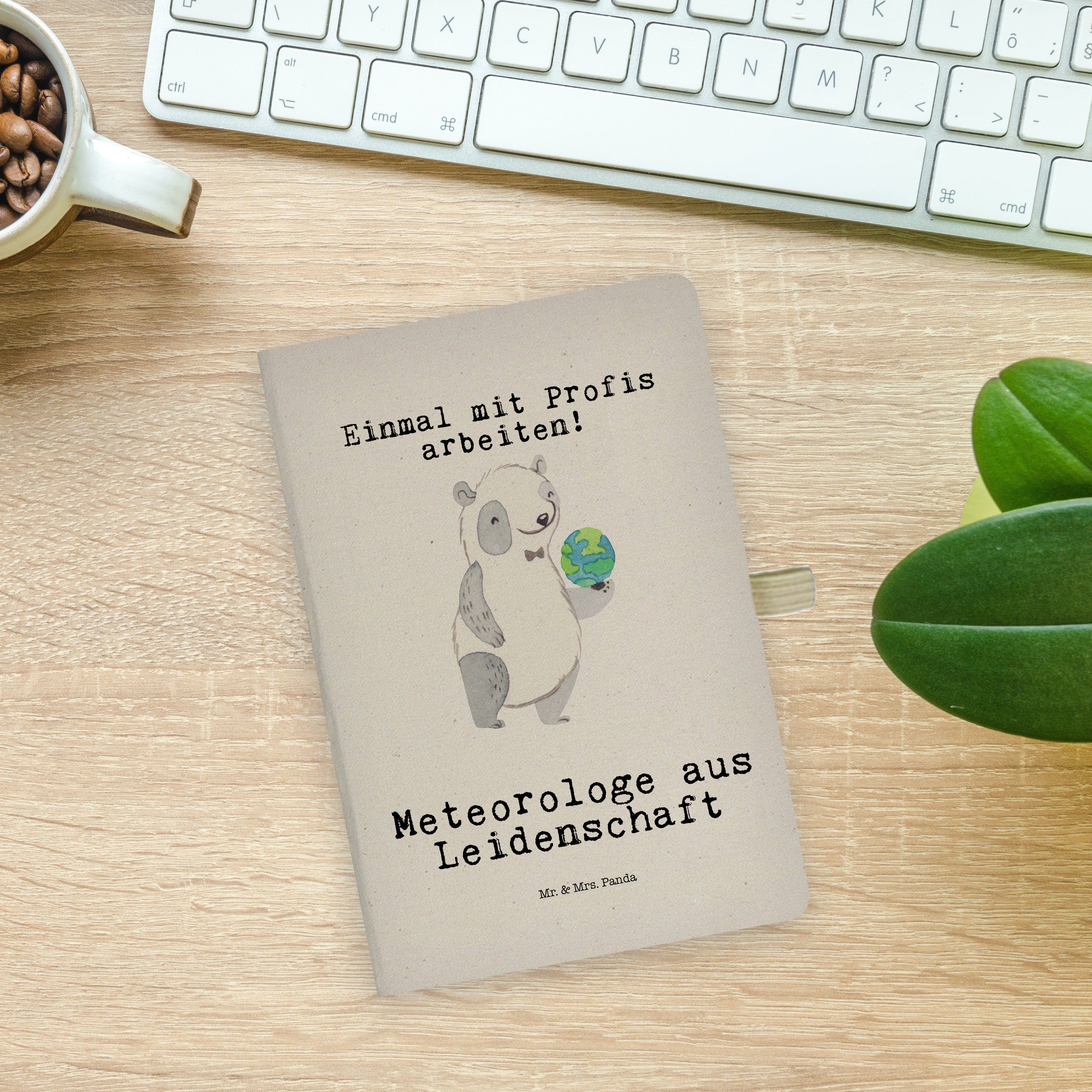 Mr. & Mrs. Panda Mrs. Mr. - Geschenk, Meteorologe Noti Notizbuch & Panda - aus Transparent Leidenschaft Kollegin