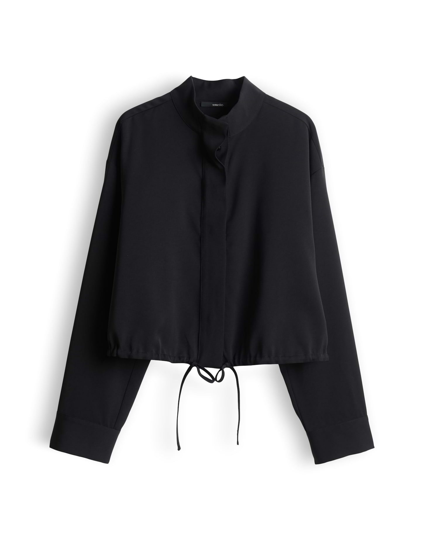 someday Hemdbluse Zerci aus glatter Webware Verkürzte O-Silhouette mit Stehkragen und Ballonsaum – Bild 2 von 5