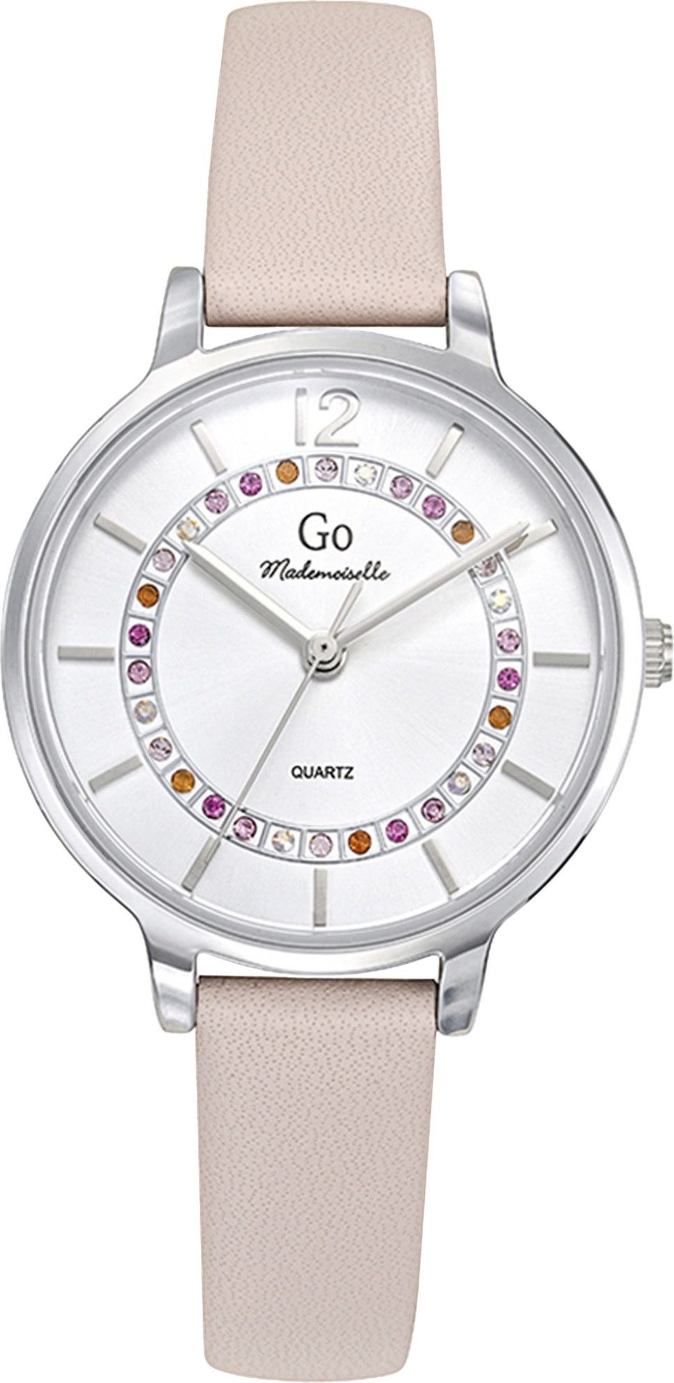 Girl Only Quarzuhr Girl Only Damenuhr Leder rosa Girl Only, (Analoguhr), Damenuhr GO rosa, mittel (ca. 32mm) Lederarmband, Elegant-Style