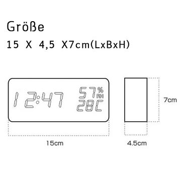 Bothergu Wecker Mit Temperatur Feuchtigkeit Voice Control