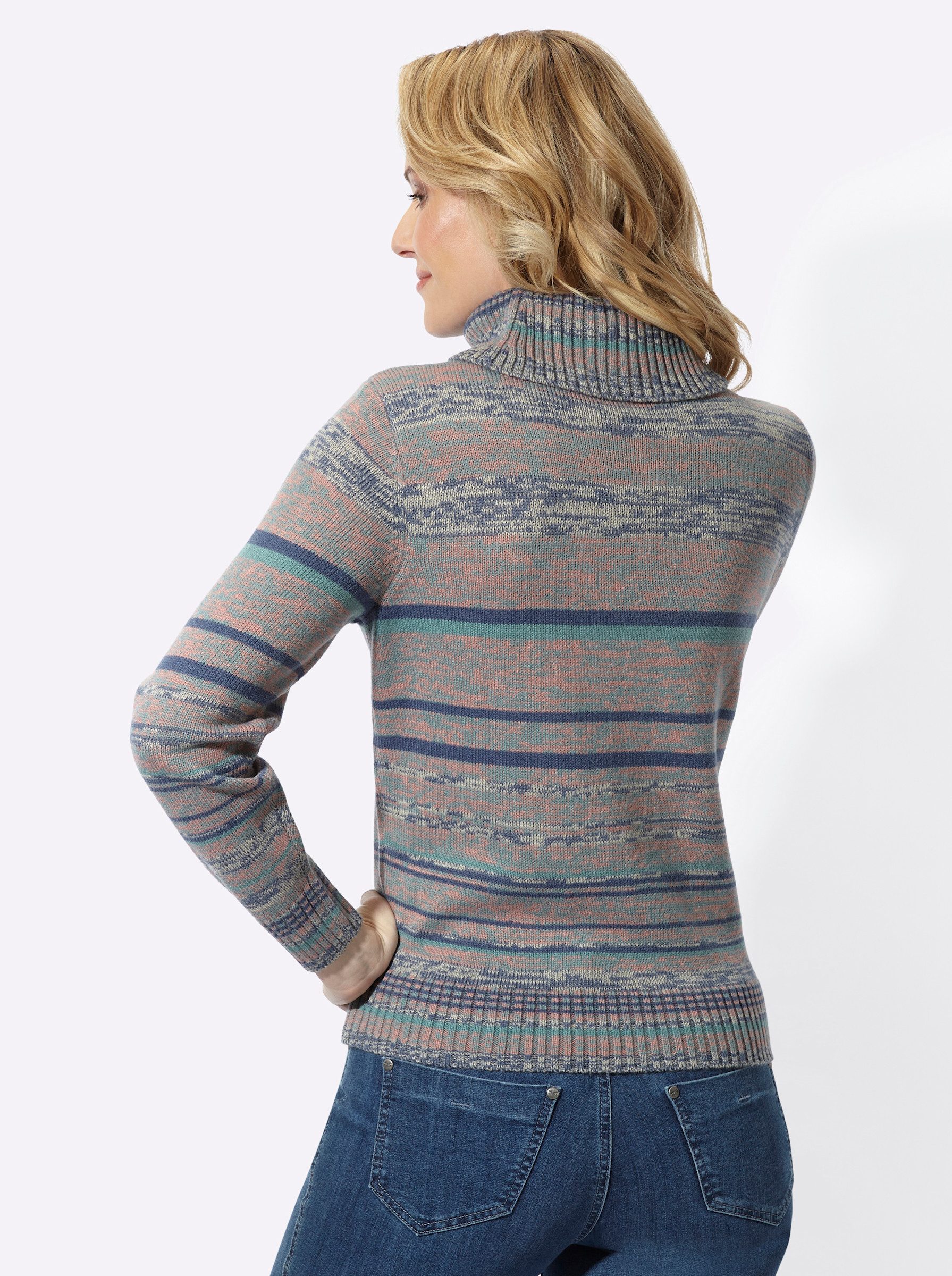 Sieh an! Strickpullover Rollkragen-Pullover Langarm Jersey