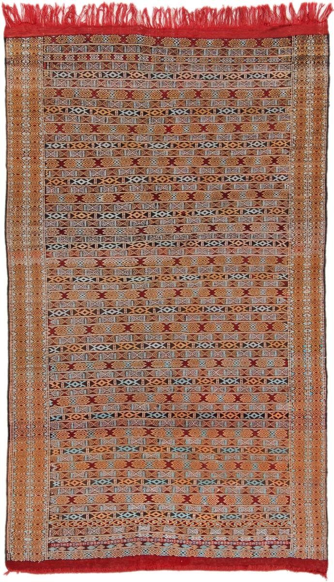 / Höhe: Orientteppich Nain rechteckig, Handgeknüpfter Kelim 125x205 mm Orientteppich 5 Trading, Perserteppich,