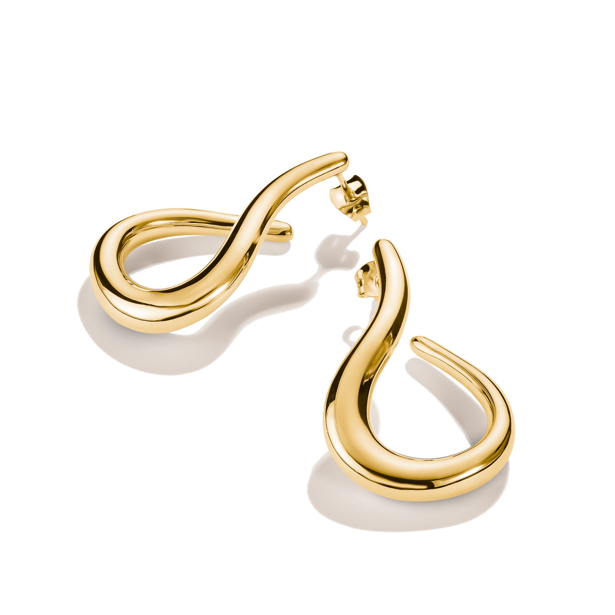 THOMAS SABO Paar Creolen Fein geschwungene Creolen gelbgoldfarben