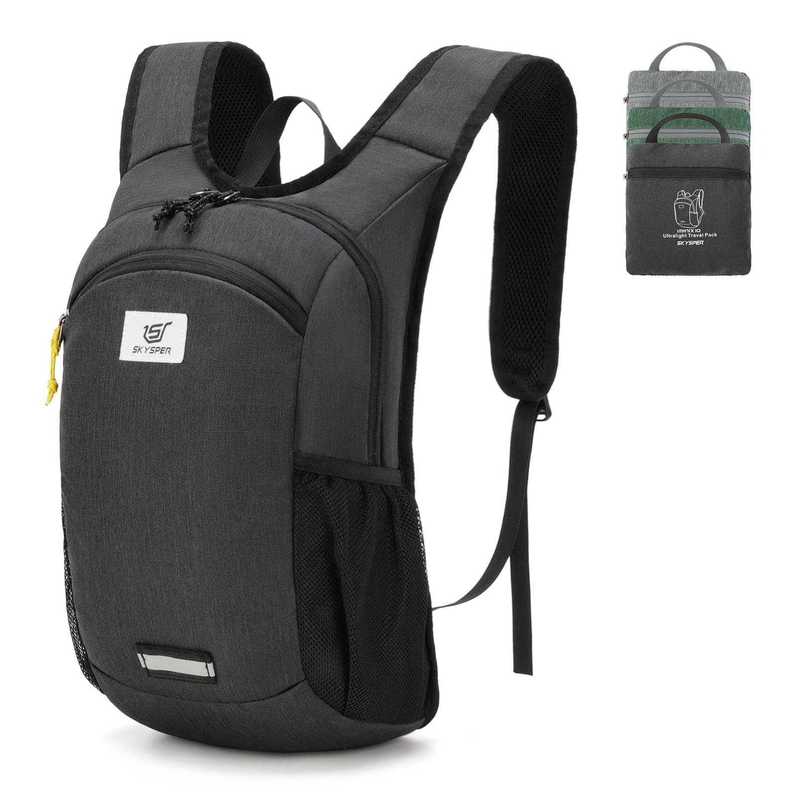 SKYSPER Wanderrucksack Leichter Faltbarer Rucksack 10L, Kompakter Tagesrucksack (1-tlg), Ideal für Reisen, Wandern & Outdoor-Aktivitäten