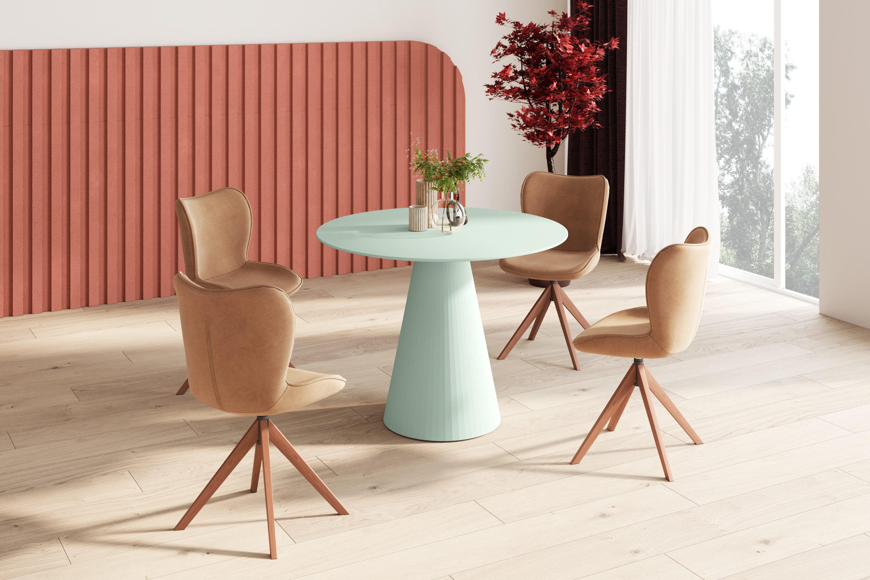 designimpex Esstisch Design Esstisch Tisch rund Piovano Esszimmer 100x75 cm Pastellfarben, Esstisch, Esszimmertisch, Tisch, Couchtisch, Wohnzimmertisch, table