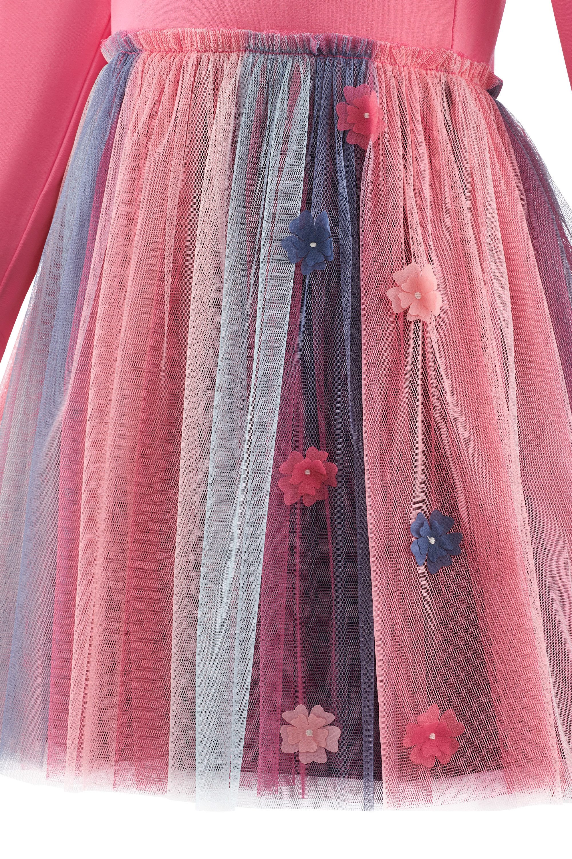 happy girls Jerseykleid Baumwollmischung, Blütenapplikationen – Bild 4 von 5