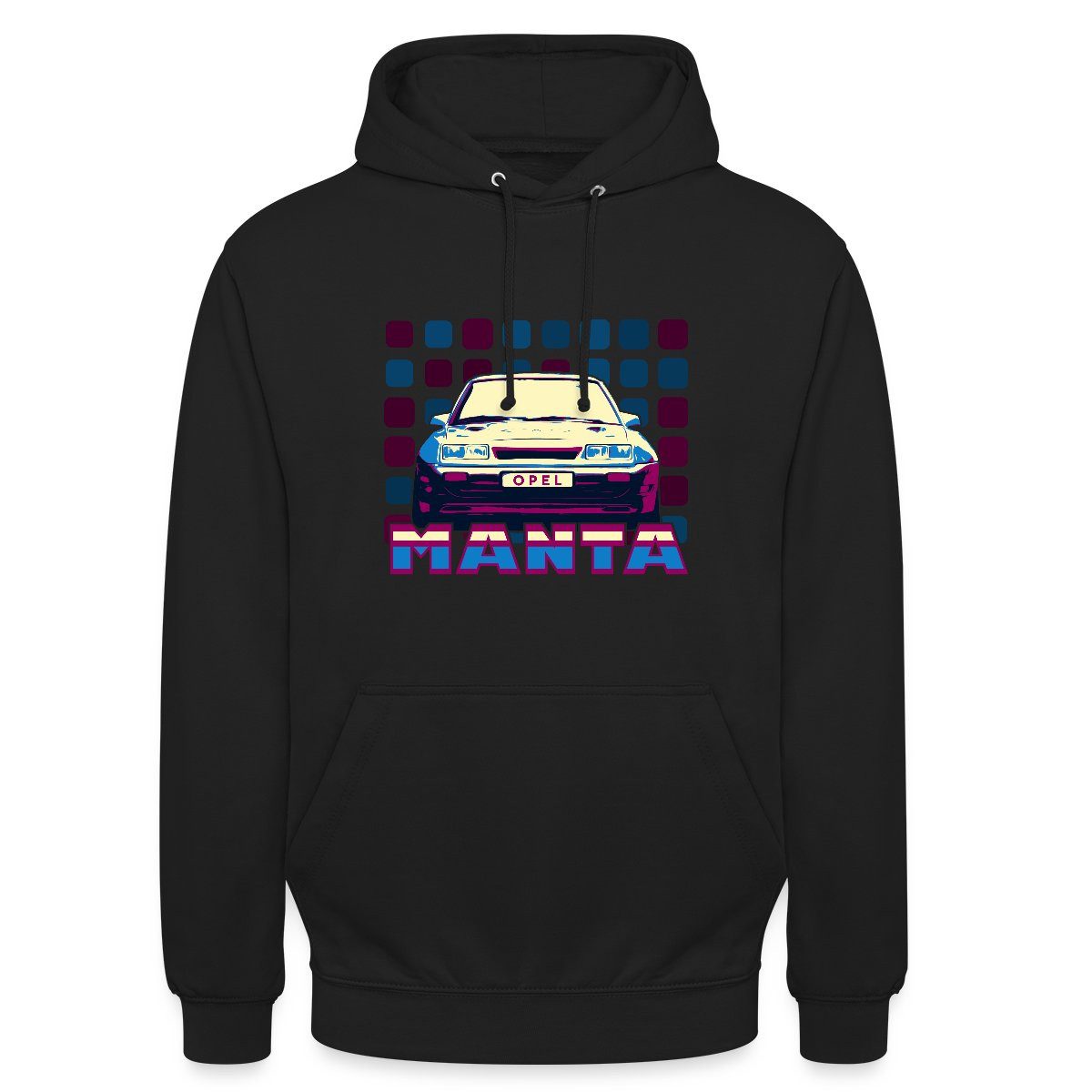 Hoodie Opel Manta Frontsicht Cooles 80er Design Unisex Hoodie