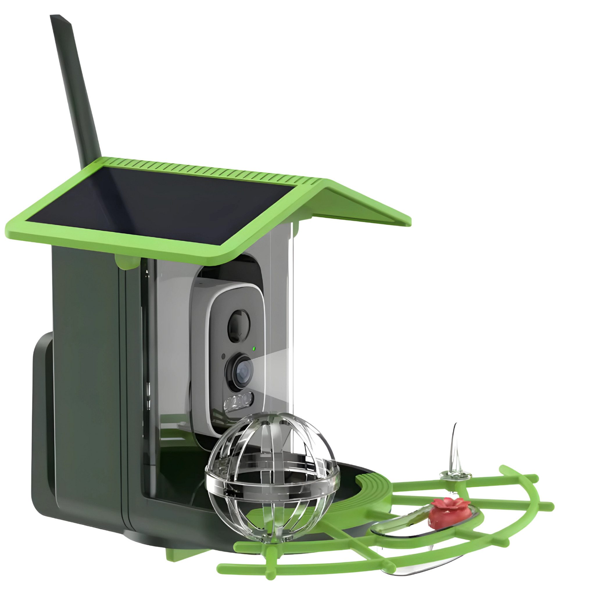 HS.SUPPLY Vogelhaus WLAN-Vogelhaus mit Kamera, KI-Vogelerkennung & Solarpanel
