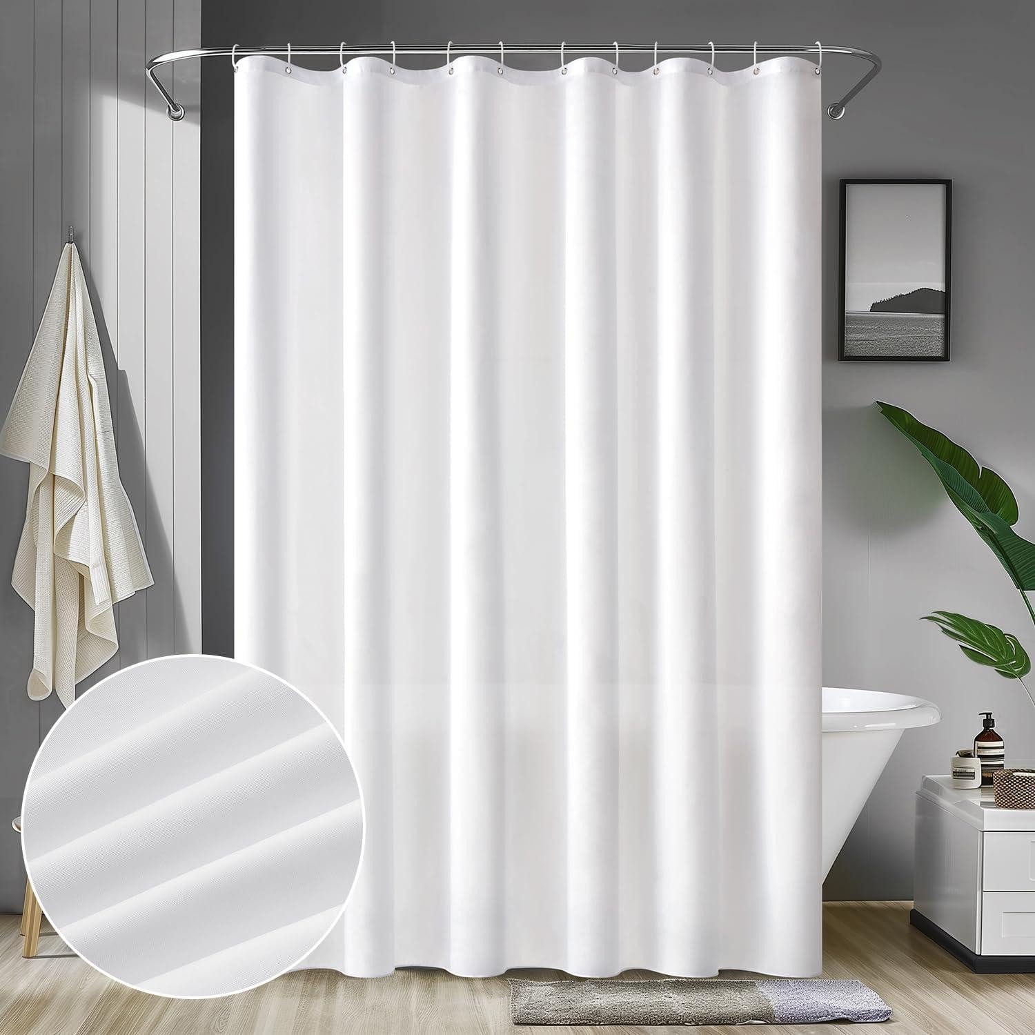 MIULEE Duschvorhang 180x210 cm Weiß Duschvorhang günstig online kaufen