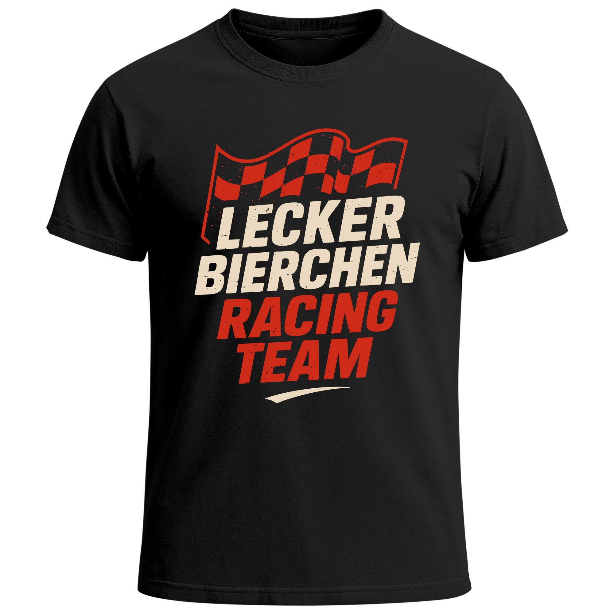MoonWorks Print-Shirt Herren T-Shirt für das Oktoberfest Lecker Bierchen Racing Team mit Print