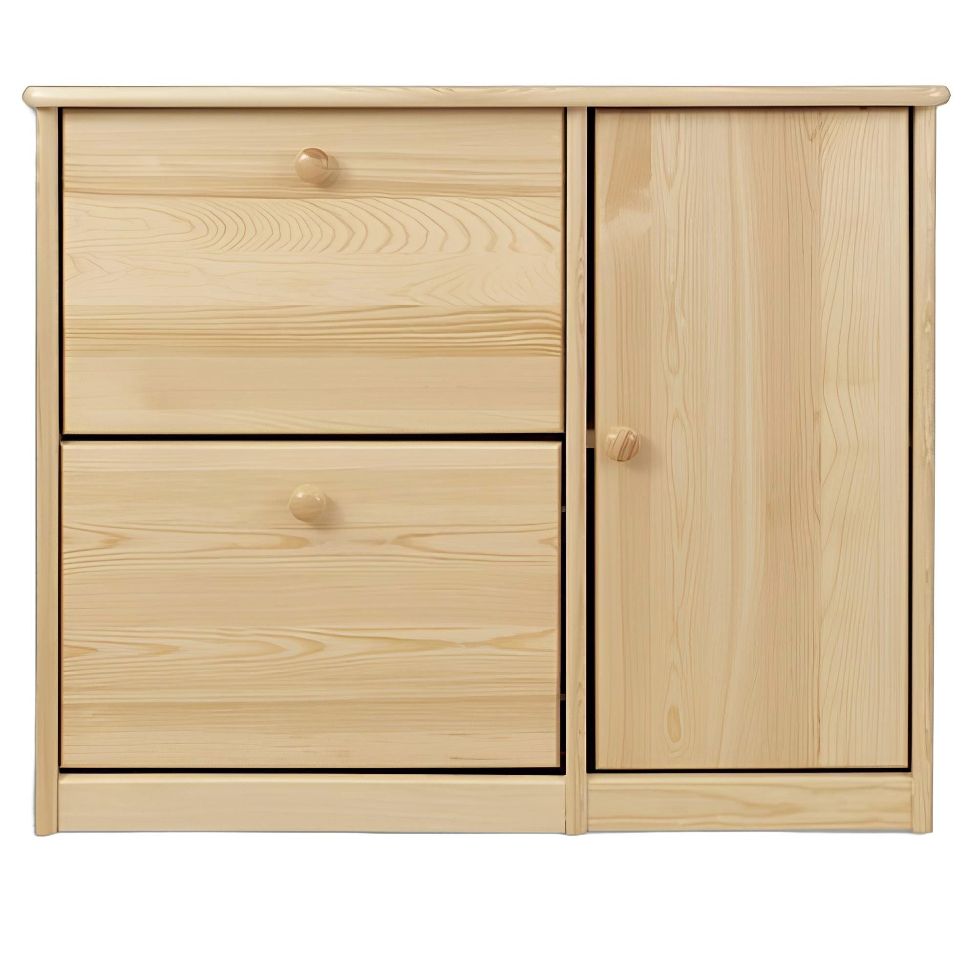 Xlmoebel Schuhschrank Echtholz Schuhkommode mit Fächern und Stauraum für Accessoires (1-St., Schuhschrank) Hergestellt in Europa