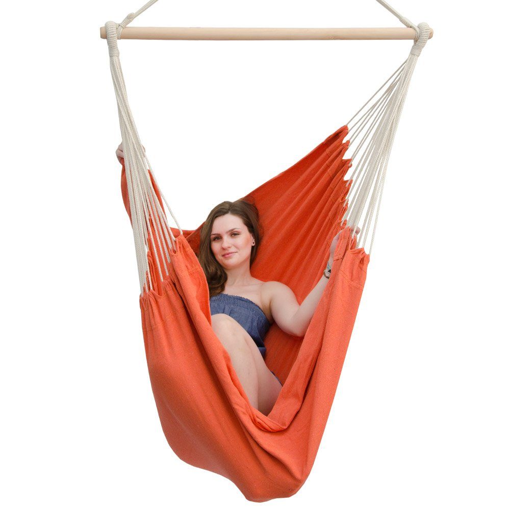 AMANKA Hängestuhl für 2 Personen: XXL Outdoor Hängesessel bis 150 kg - Garten und Balkon, 185 x 130 cm Hängesitz für Kinder und Erwachsene - 360° Relaxsessel