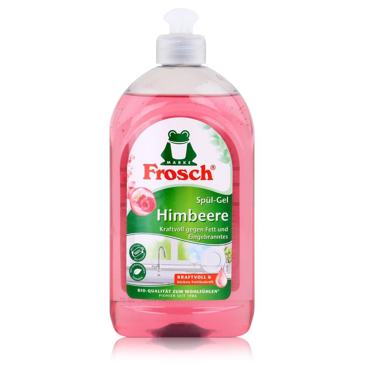 FROSCH Frosch Spül-Gel Himbeer 500ml Pack) Geschirrspülmittel Frei von (1er Mikroplastik 