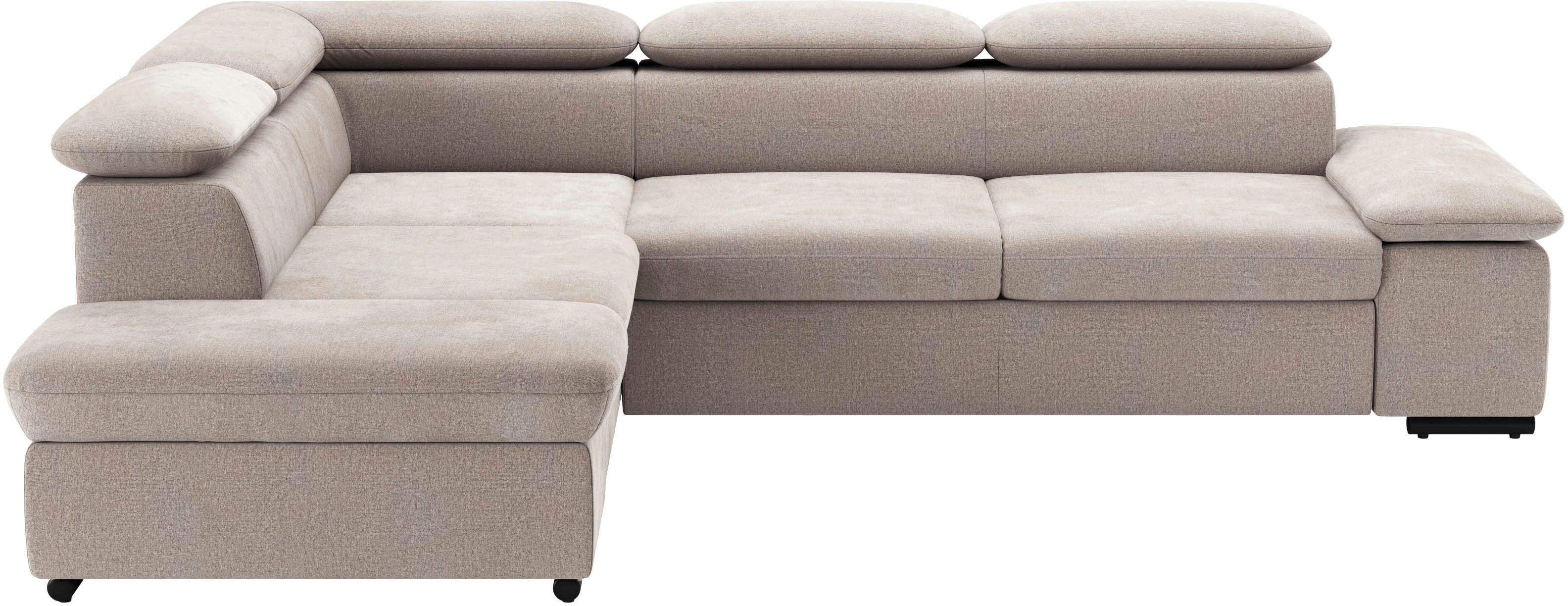 sit&more Ecksofa Alcudia L-Form, B: 272 cm, Arm- und Kopfteilverstellung, Eckcouch, optional Schlaffunktion, Komfortsitz