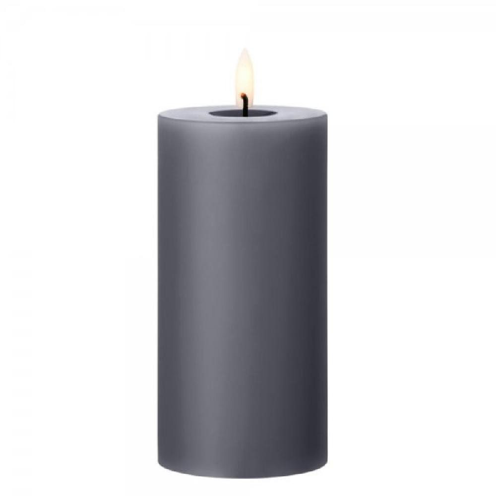 ester & erik LED-Kerze LED Blockkerze Dark Slate (15cm)