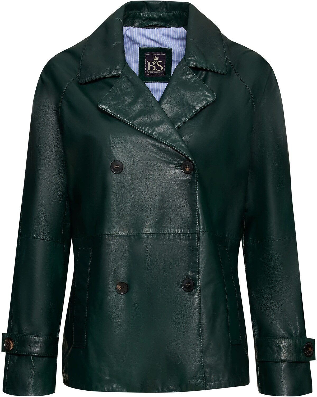 Brigitte von Schönfels Lederjacke Nappalederjacke Caban-Style