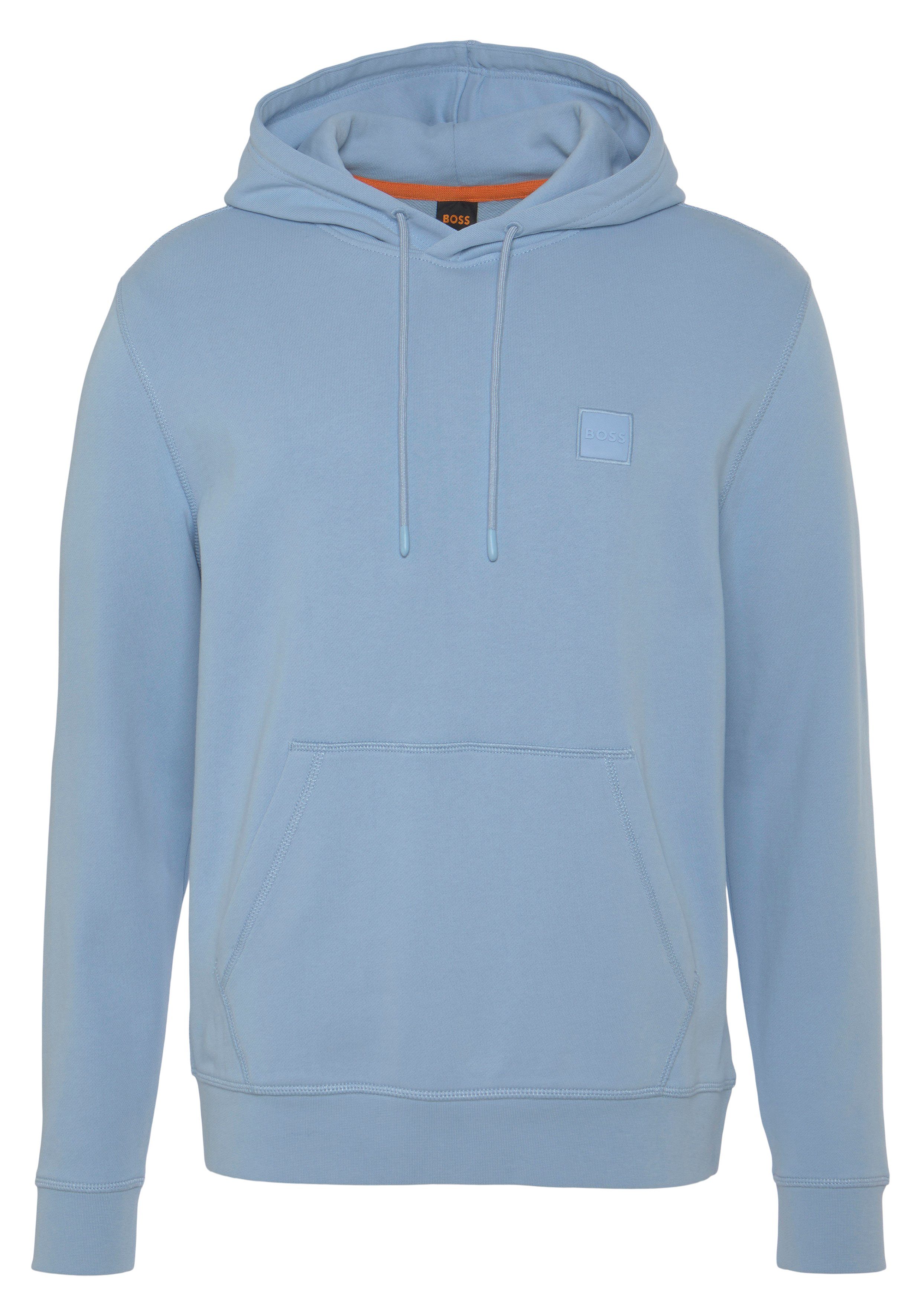 BOSS ORANGE Kapuzensweatshirt Wetalk (1-tlg) mit gesticktem BOSS Markenlabel pastel lila