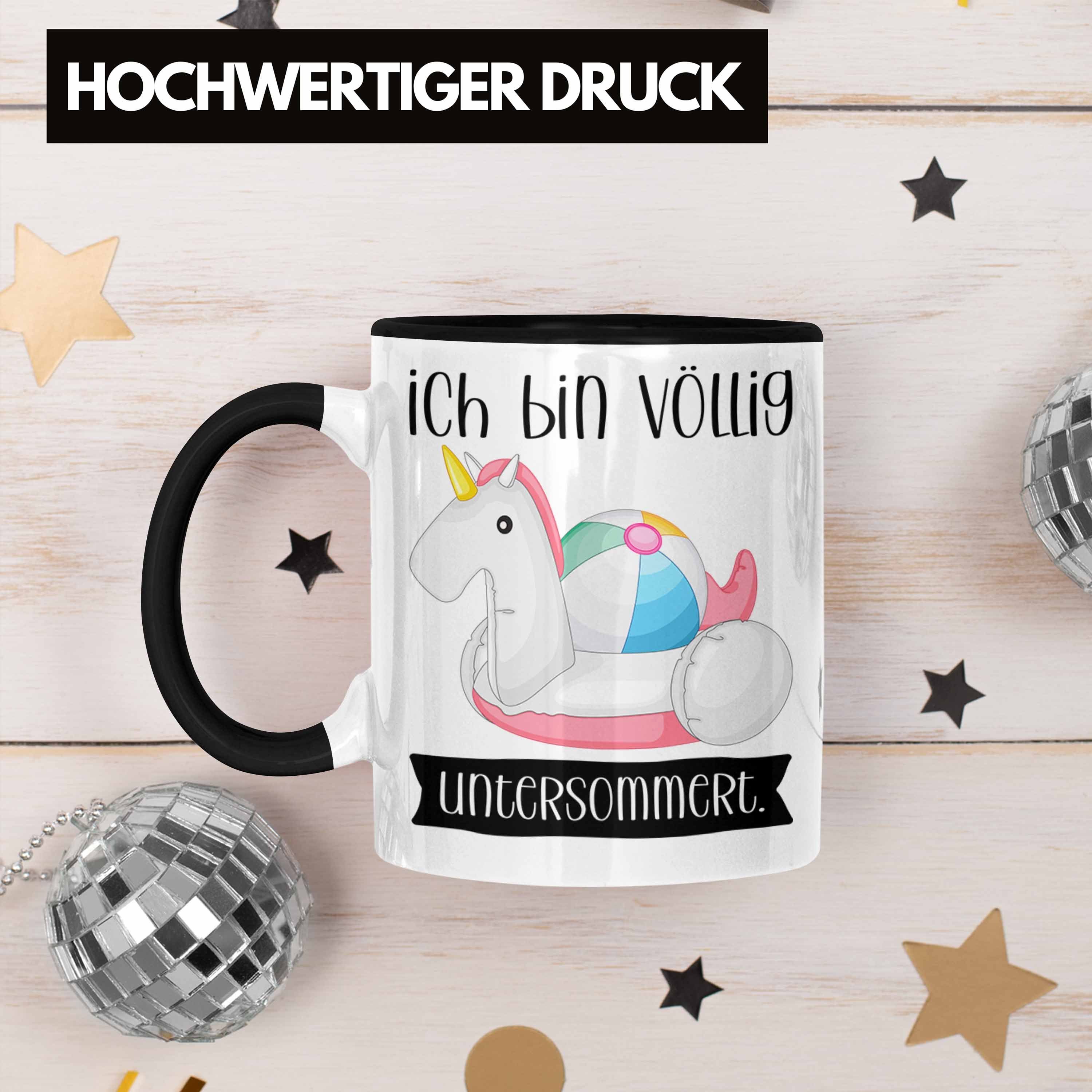 Ich Untersommert Völlig Bin Gesche für Lustige mit Tasse Trendation Spruch Schwarz Frauen Tasse