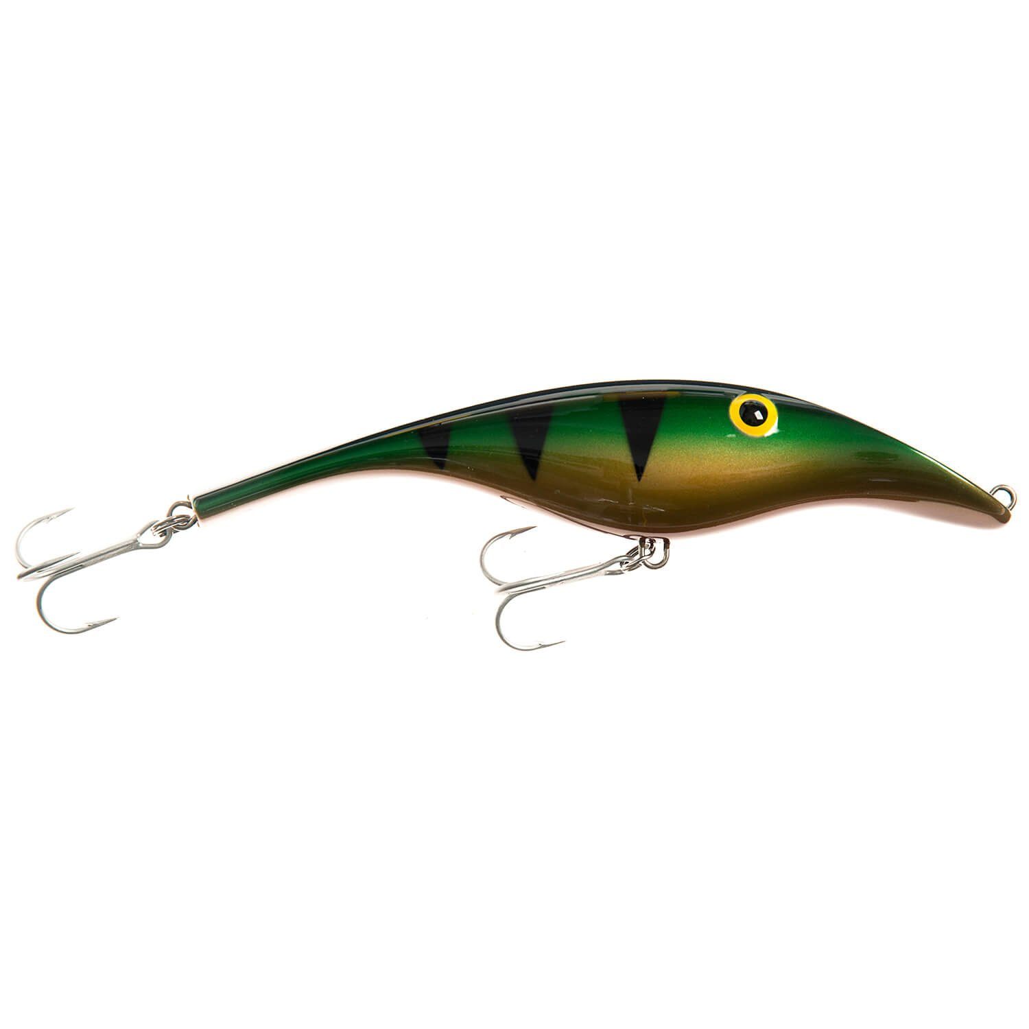 Zalt 14 Wobbler 101 Vert Jaune Shimmer Appâts artificiels Prédateur