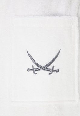 Unisex-Bademantel »Sansibar Bademantel mit Schalkragen, mit gesticktem Sansibar Logo, Sansibar Sylt, hautfreundlich, pflegeleicht«, Sansibar Sylt, mit Bindegürtel, kuschelig, hochwertige Sansibar Logo-Stickerei