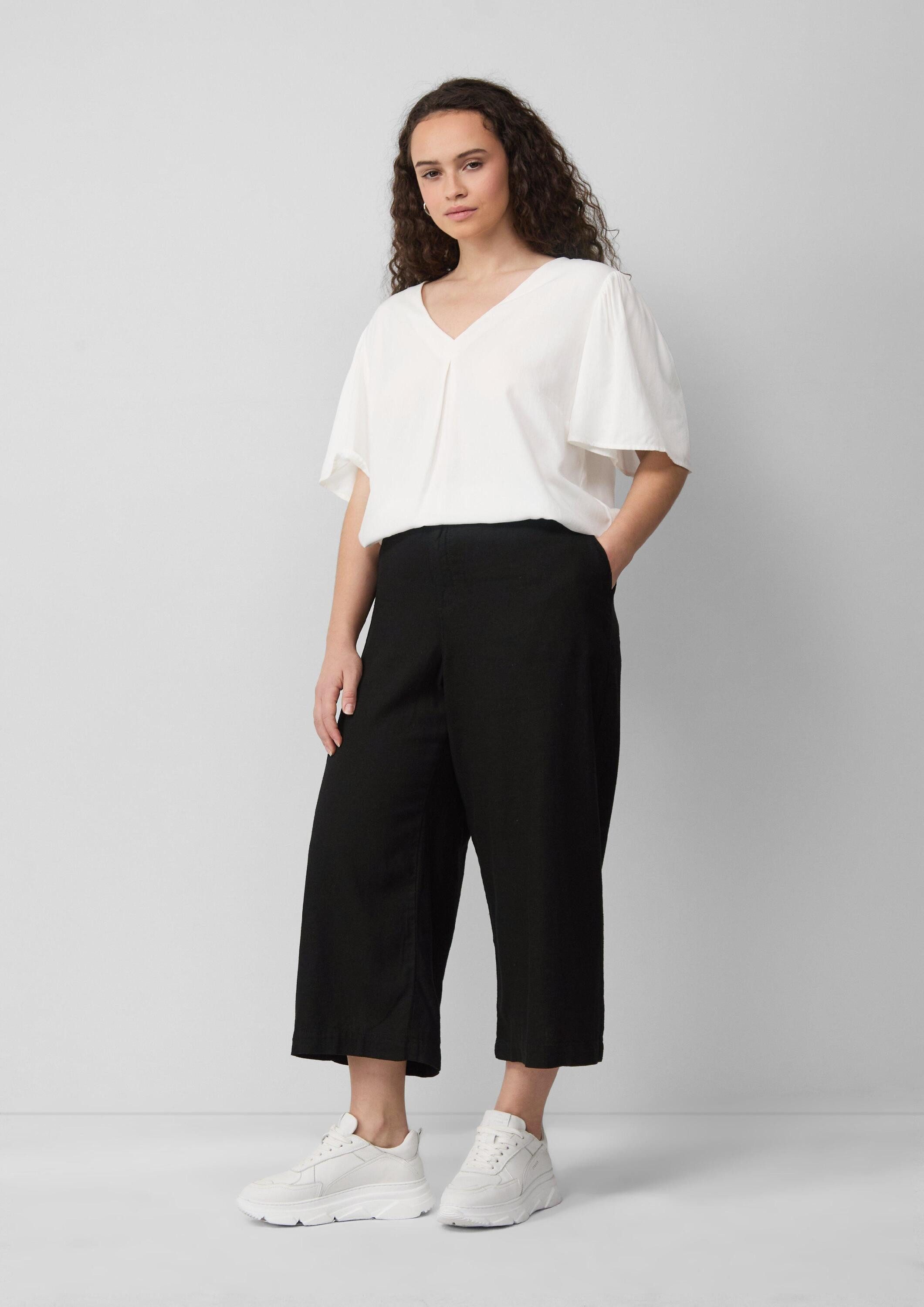 QS Culotte Hose Culotte aus Leinenmix günstig online kaufen