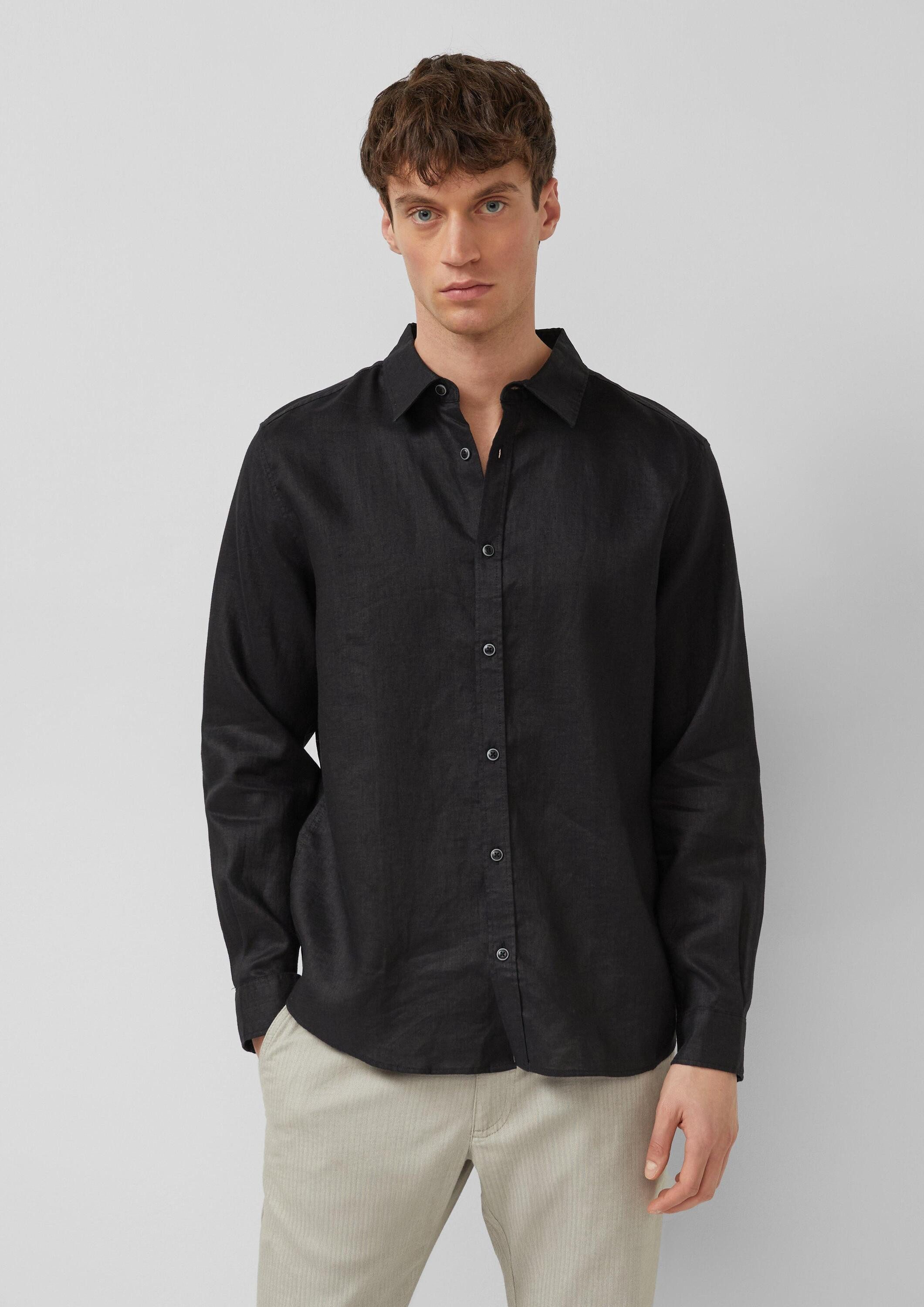 s.Oliver Langarmhemd Hemd Regular Fit: Hemd aus reinem Leinen