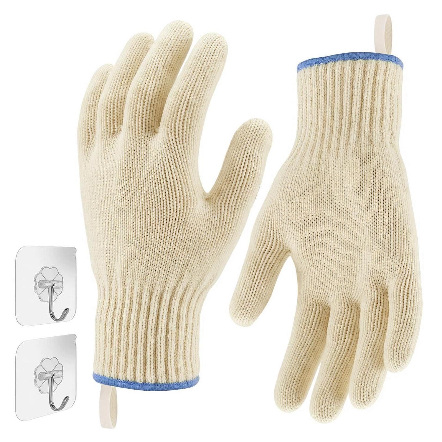 LuxusKollektion Grillhandschuhe Küchenhandschuhe Hitzeschutz 30cm Baumwolle