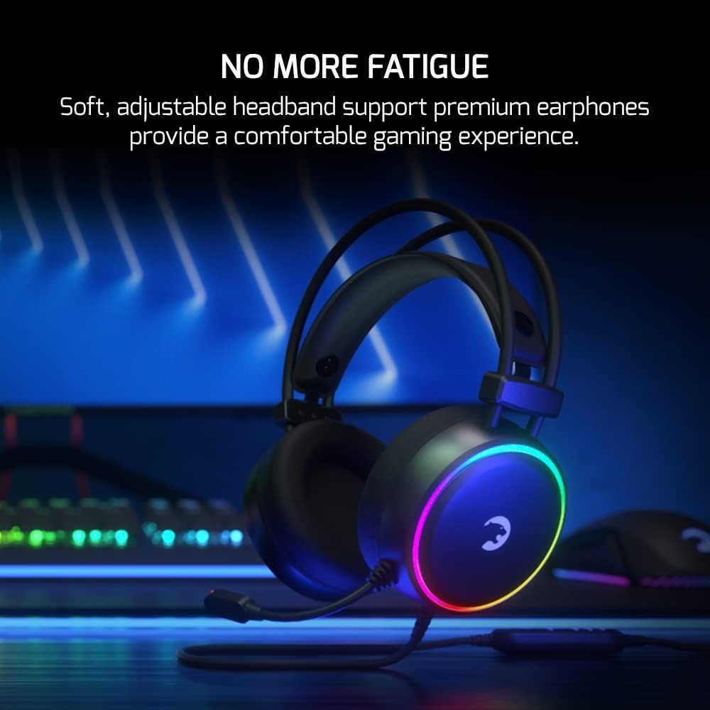 (Kabelgebunden Gaming-Headset GAMEPOWER lagfreie kabelgebundene Virtual Audioerfahrung, 50-mm-Treibern) Kopfhörer Mit 7.1 Surround mit Kabel, für stabile, Sound