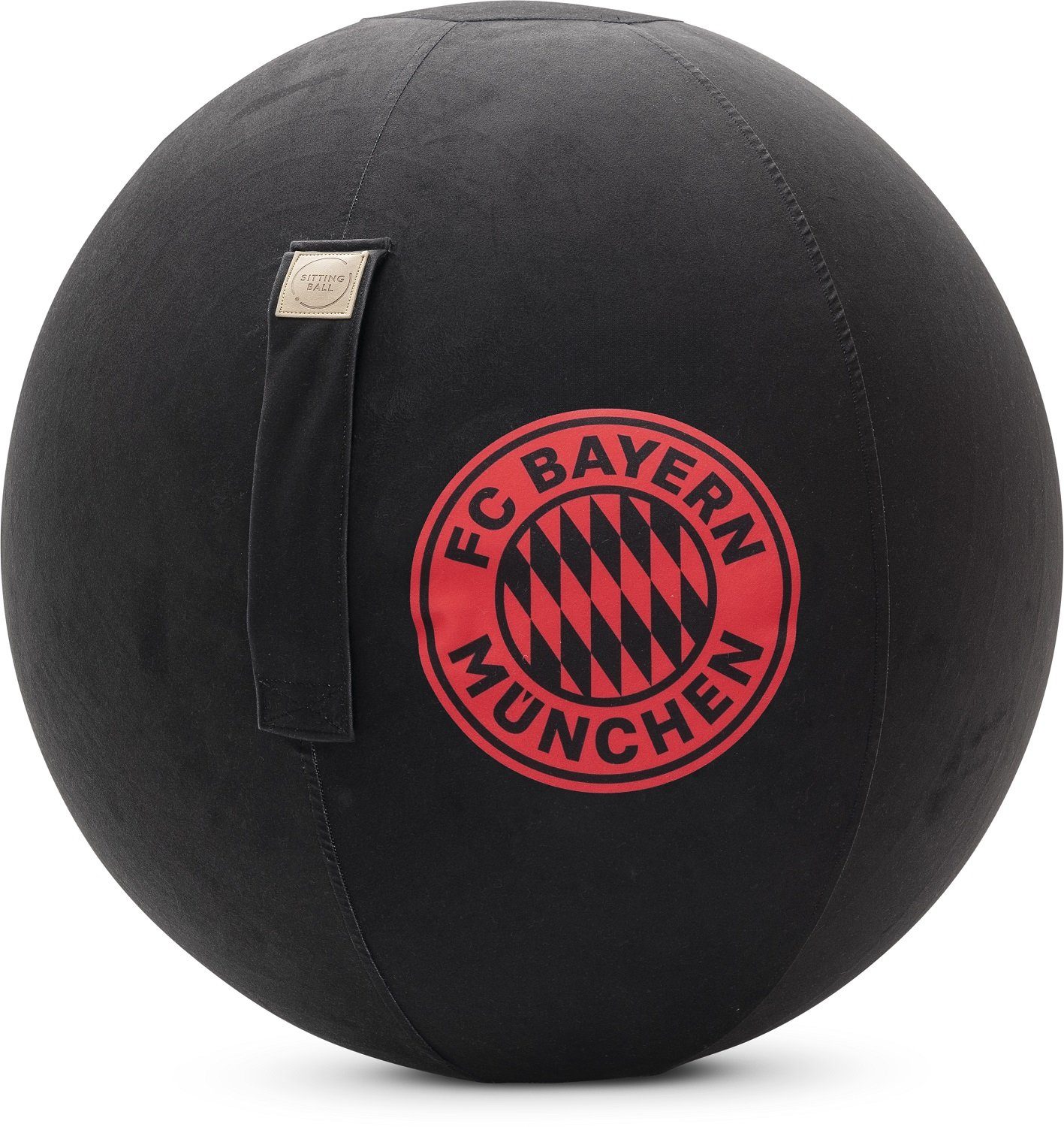 FC Bayern Ø Logo München FC Heimtex Fanartikel Bayern VIP Sitzball cm München Magma Sitzball 65 schwarz, FCB