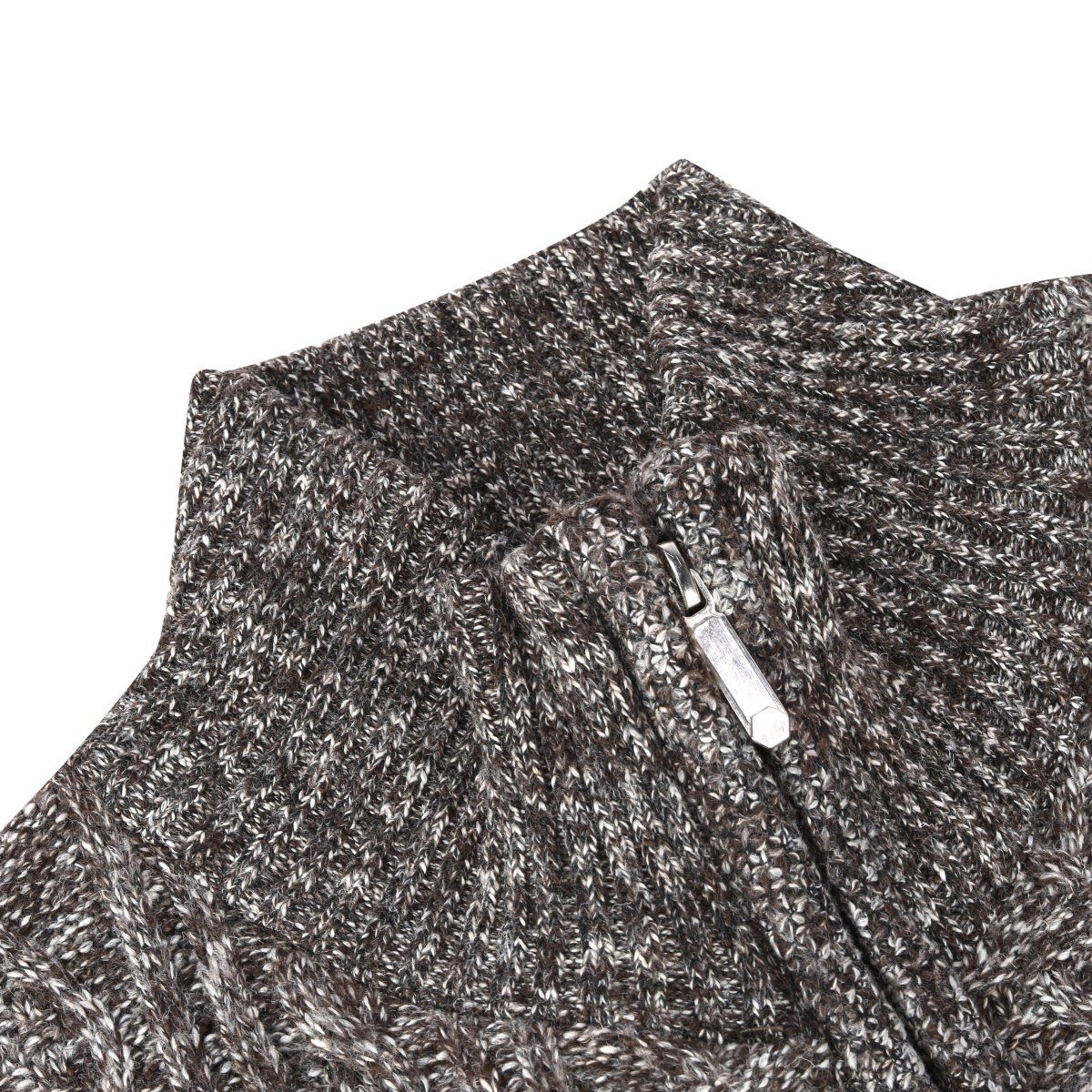 Allthemen Cardigan mit Stehkragen Herren Strickjacke mit reißverschluss