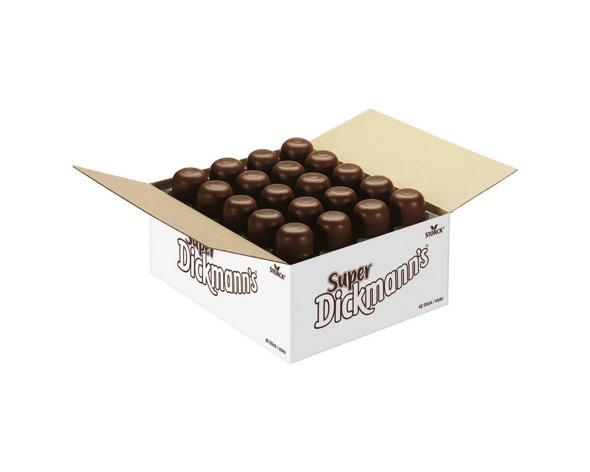 Super Dickmann's Süßigkeit, Storck Super Dickmanns Schokoladen-Schaumküsse 40 Stück Karton 1120g