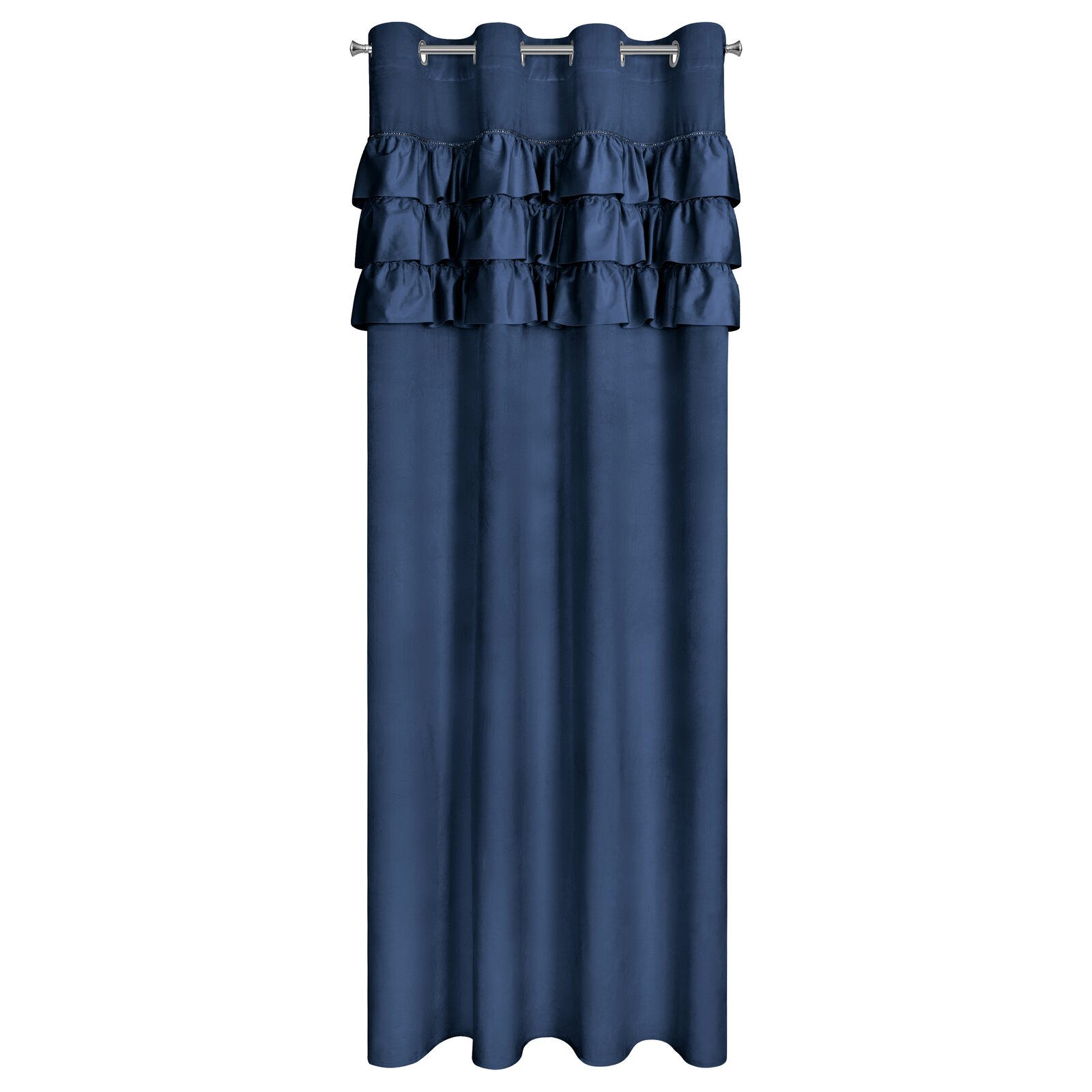 Eurofirany Vorhang Velvet Vorhänge Rüschen 140x250 Wohnzimmer Velours Blick günstig online kaufen