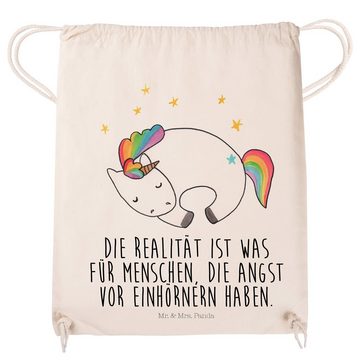 Mr. & Mrs. Panda Sporttasche Einhorn Nacht - Transparent - Geschenk, Einhörner, Sportbeutel, Beute (1-tlg), Umweltfreundlich