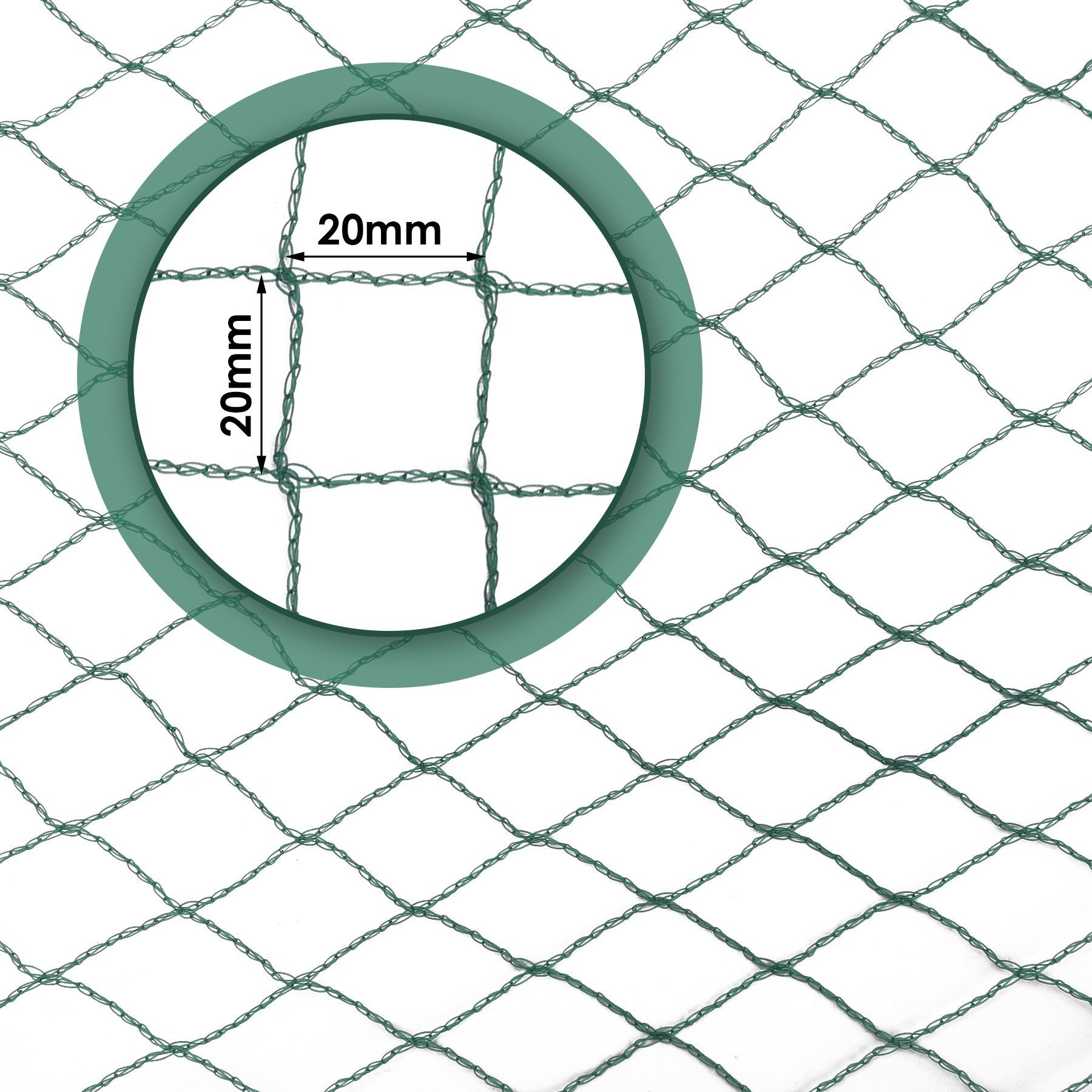 Vogelschutznetz Laubschutznetz Gartennetz Teichnetz 6 x 6m Masche 15x15 mm 